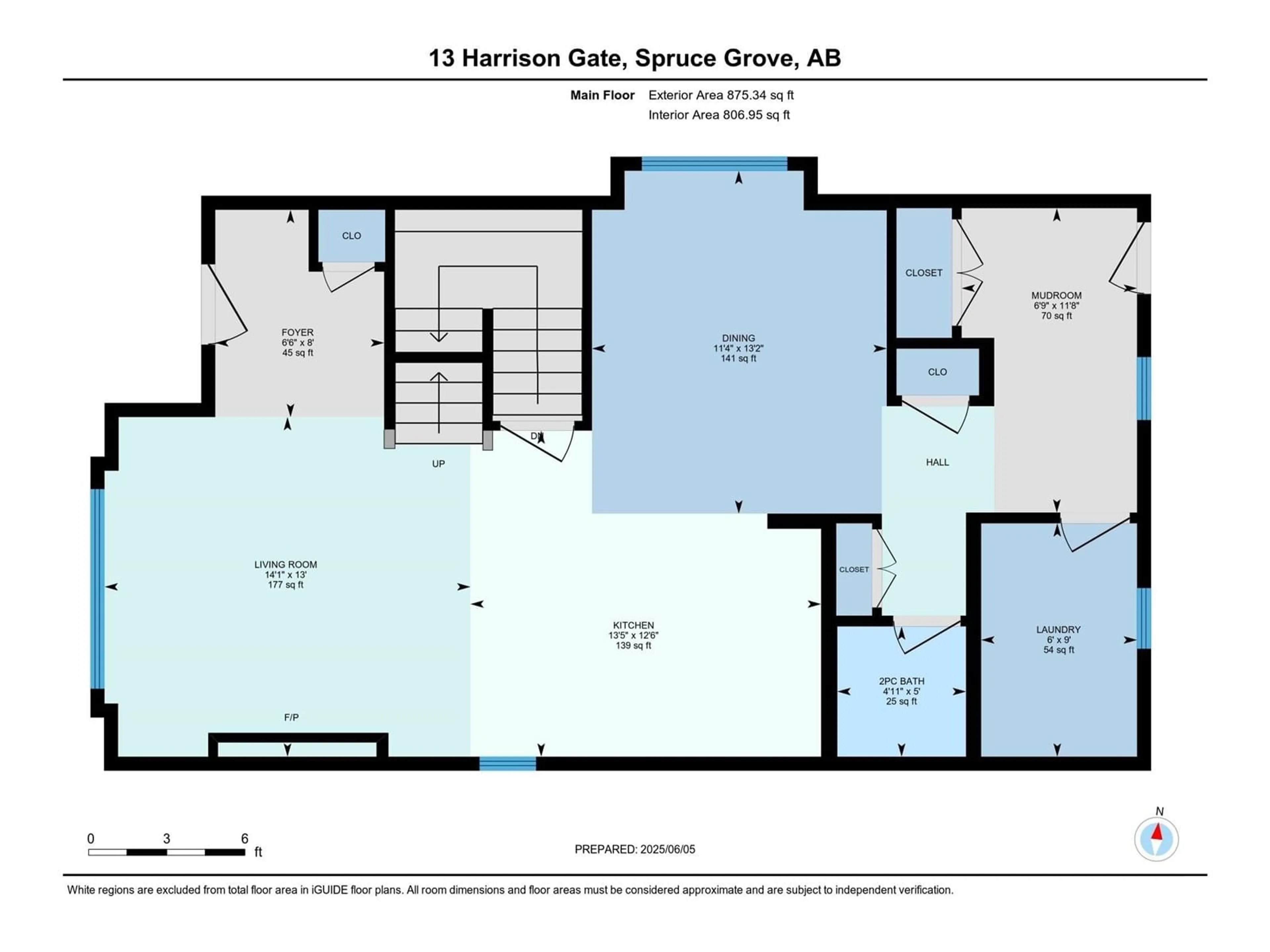 Floor plan for 13 HARRISON, Spruce Grove Alberta T7X0X2