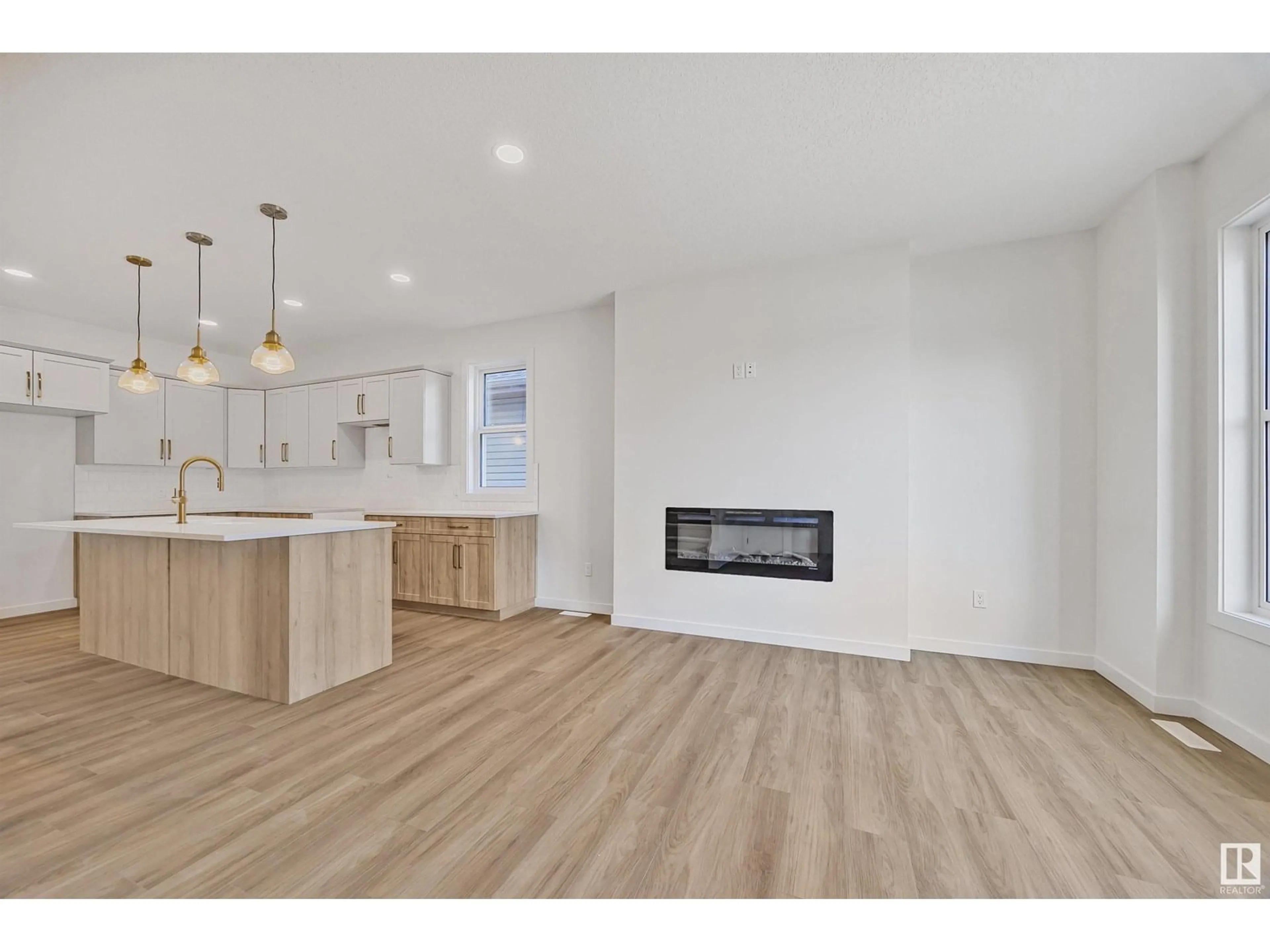 Open concept kitchen, wood/laminate floor for 13 HARRISON, Spruce Grove Alberta T7X0X2