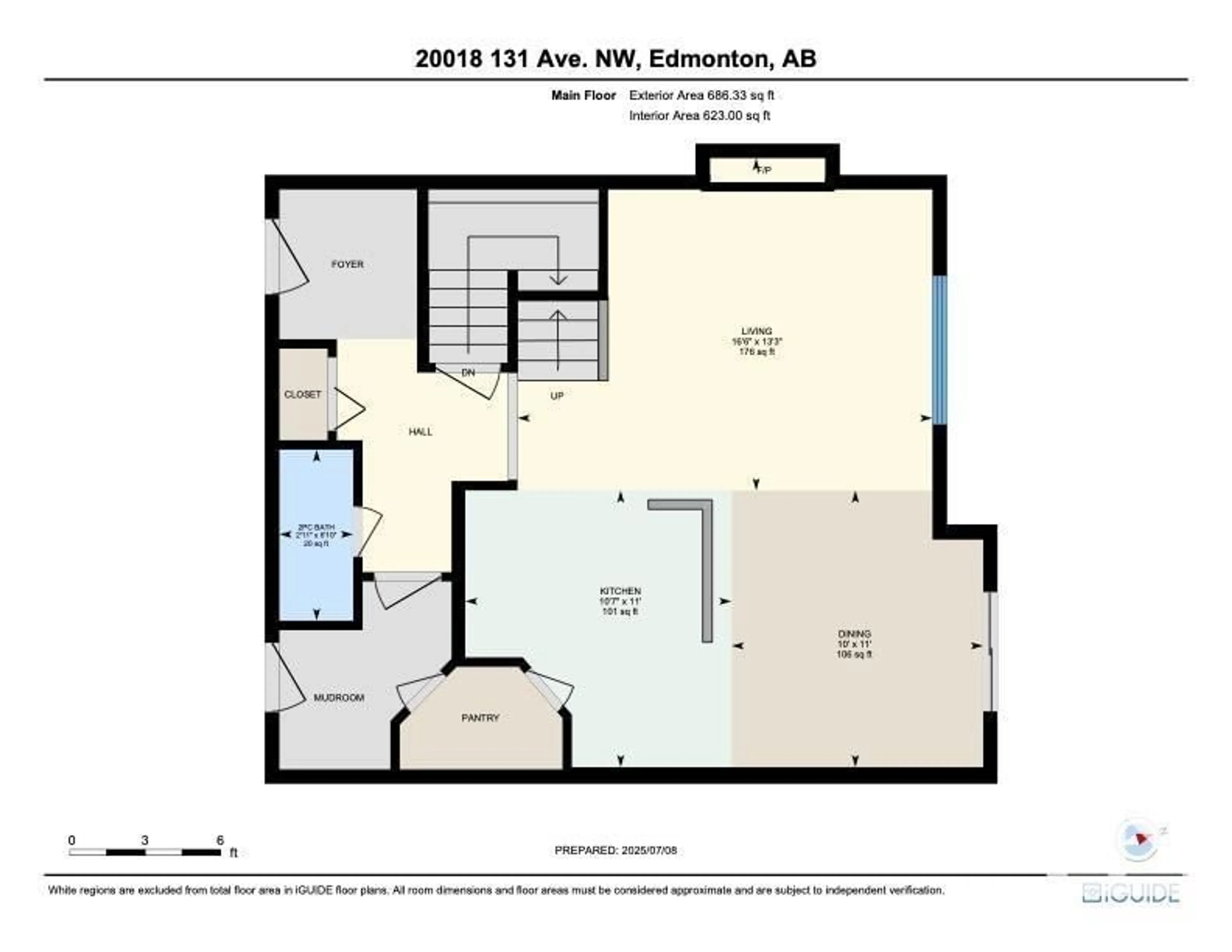 Floor plan for 20018 131 AV, Edmonton Alberta T5S0E1