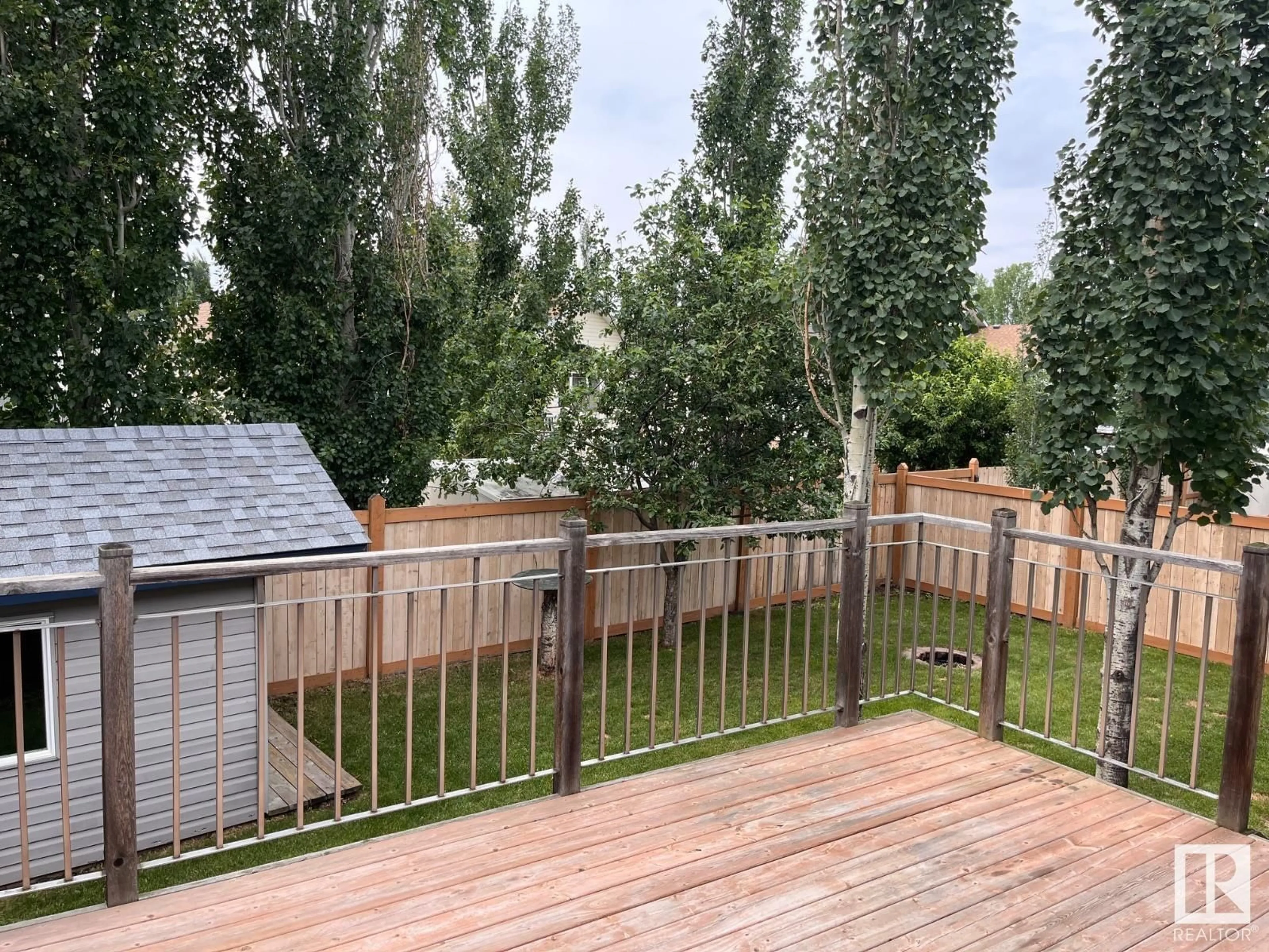 Patio, forest/trees view for 2 WAKEFIELD PL, Leduc Alberta T9E8E7