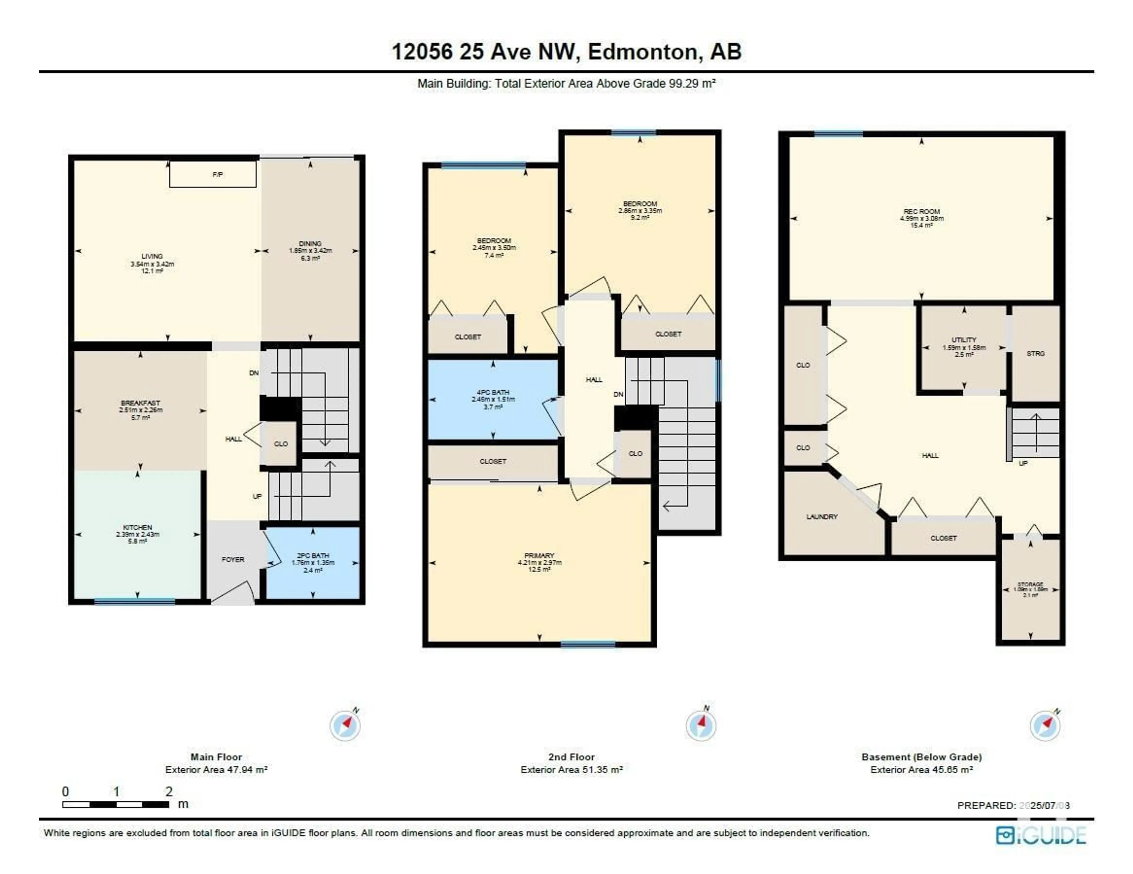 Floor plan for 12056 25 AV, Edmonton Alberta T6J4L3