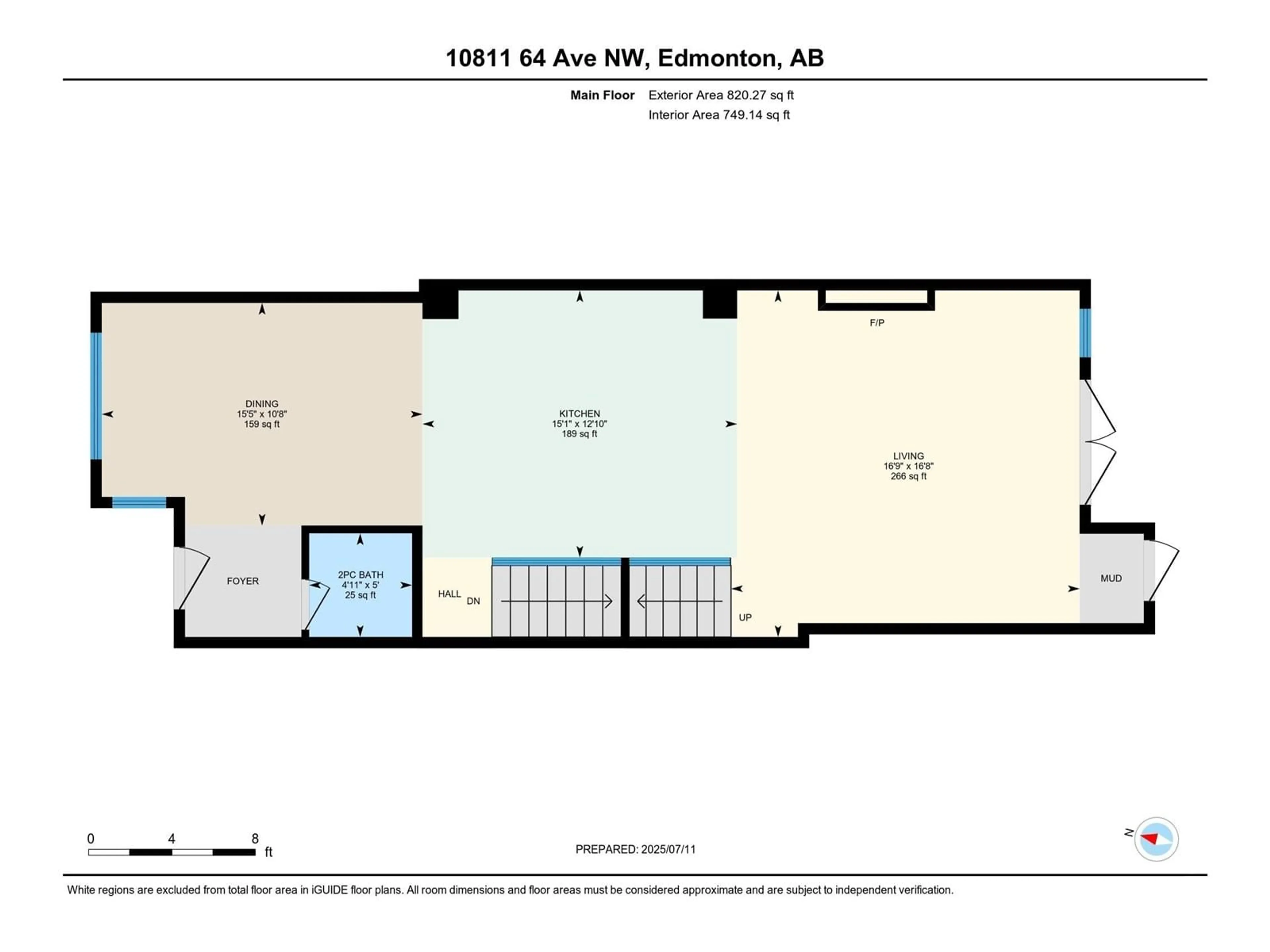 Floor plan for 10811 64 AVE, Edmonton Alberta T6H1T3