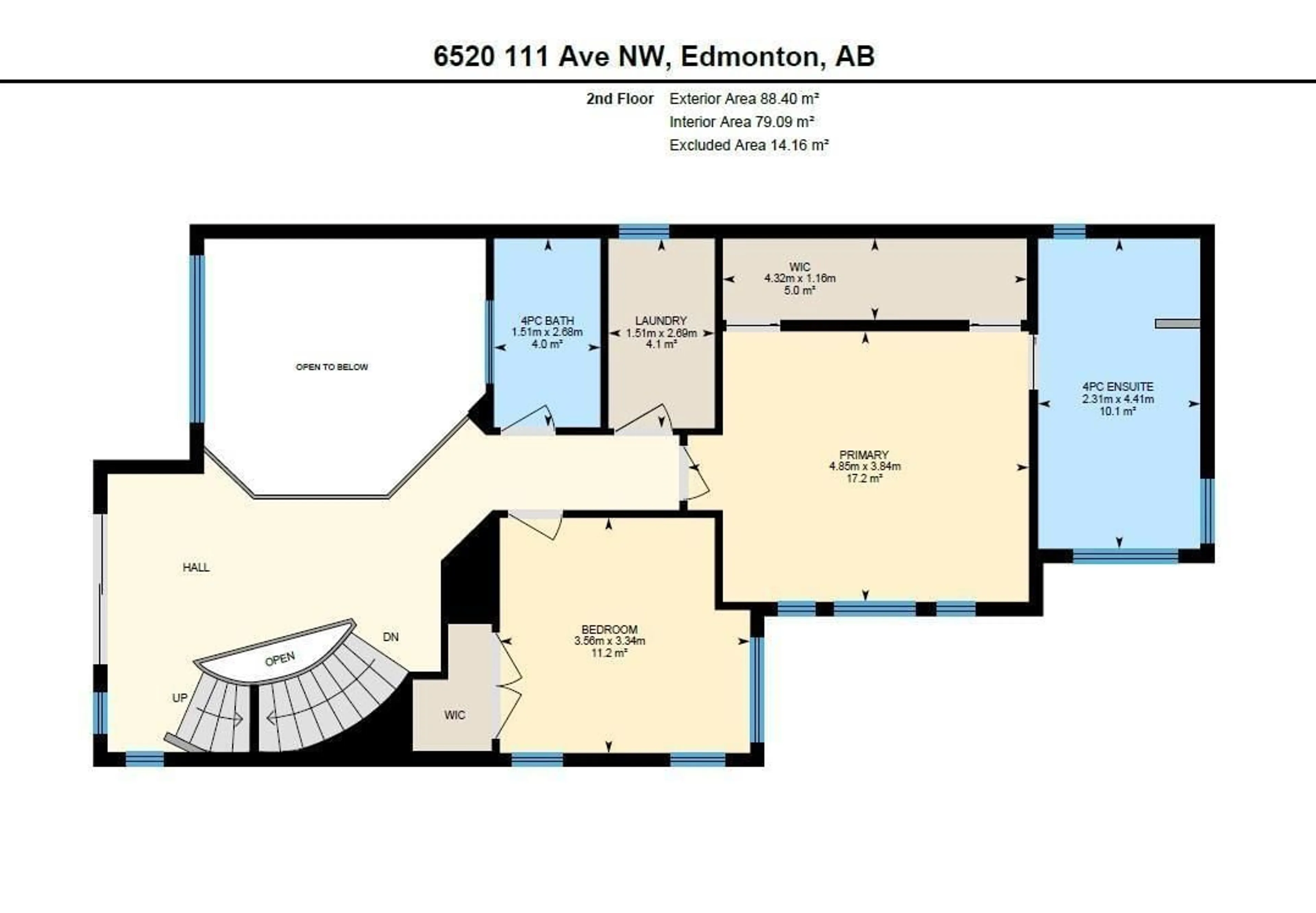 Floor plan for 6520 111 AV, Edmonton Alberta T5W0L8