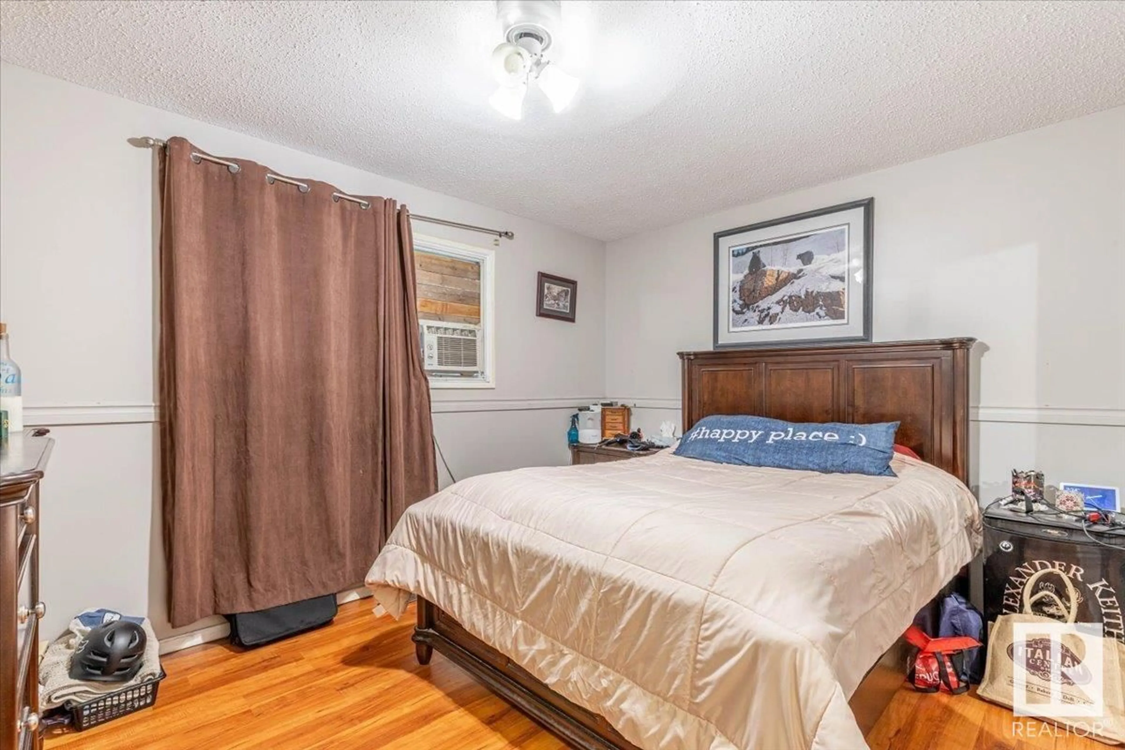 Bedroom with bed, wood/laminate floor for 84 BELLA DR, Leduc Alberta T9E4H6