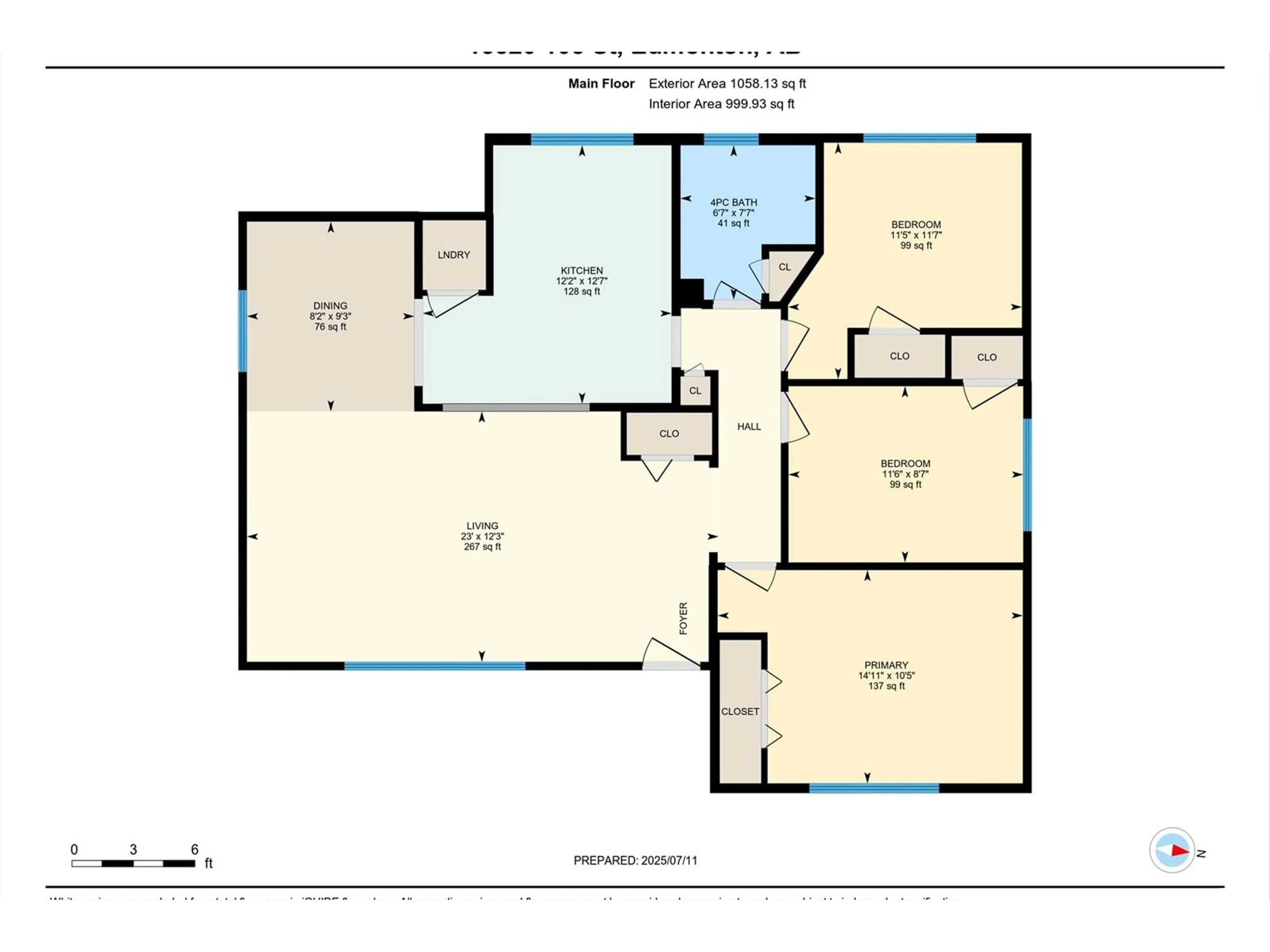 Floor plan for NW - 13320 105 ST, Edmonton Alberta T5E4S5