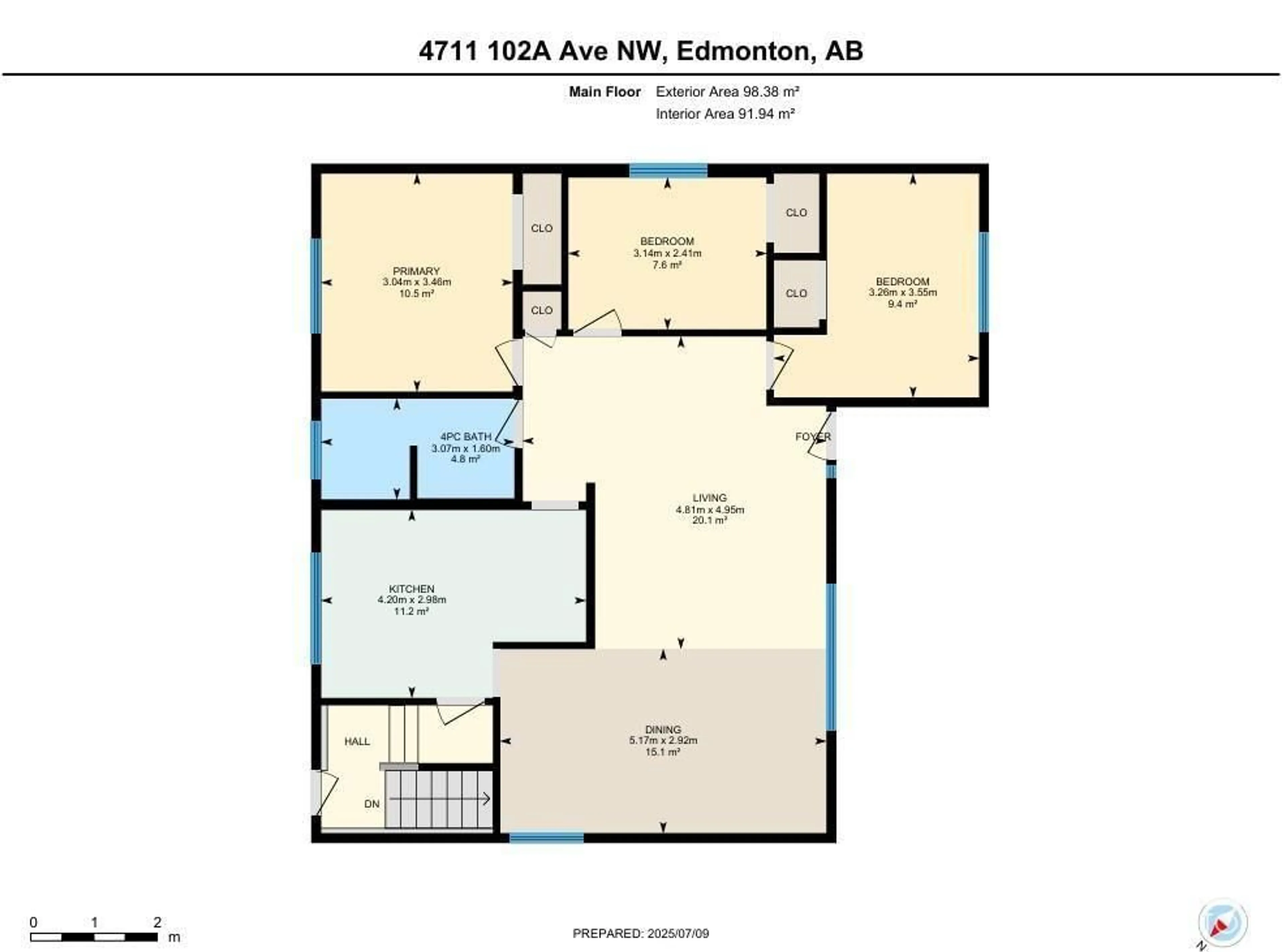 Floor plan for 4711 102A AV, Edmonton Alberta T6A0P9