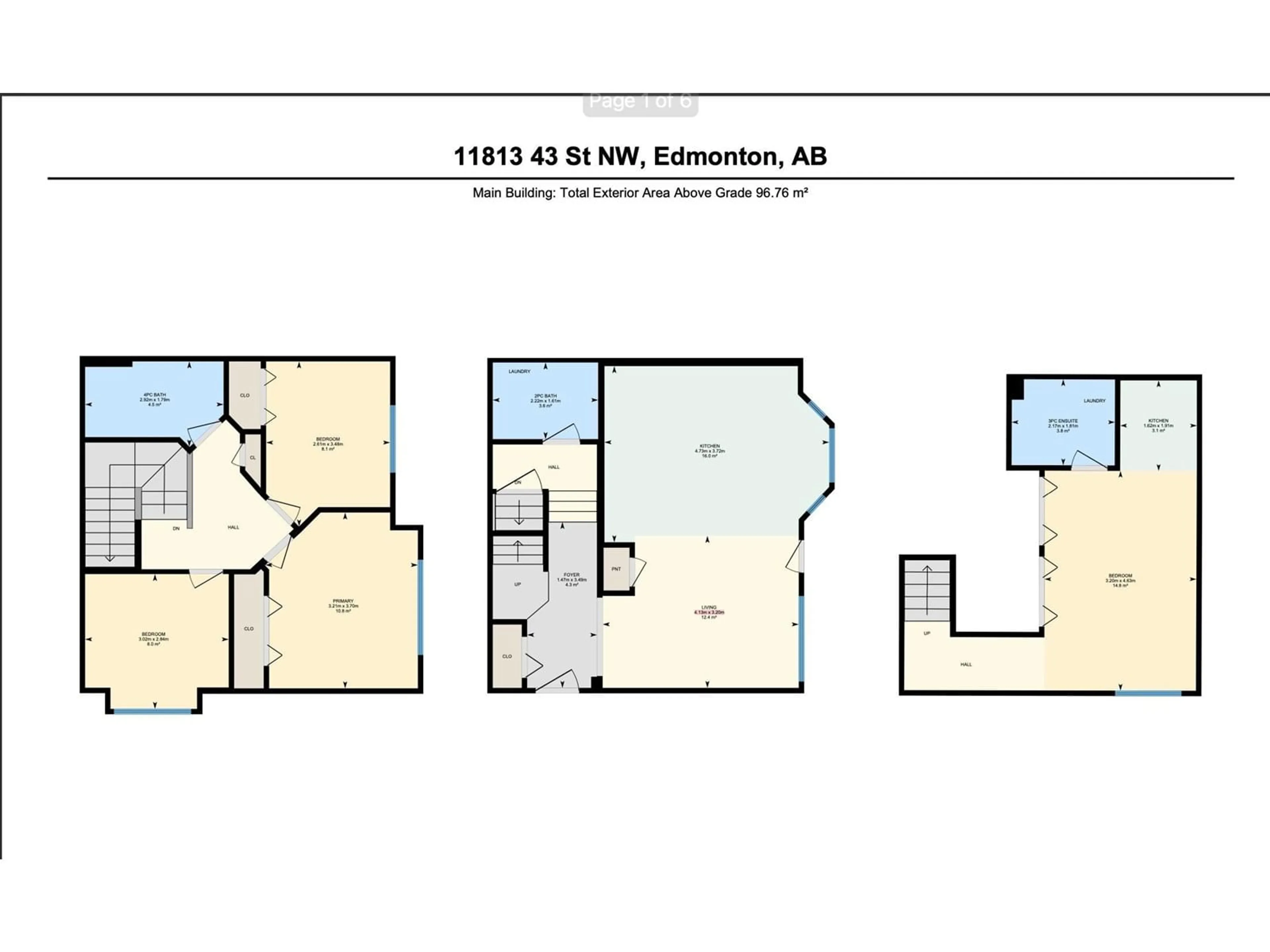 Floor plan for #2 - 11813 43 ST NW, Edmonton Alberta T5W2P3