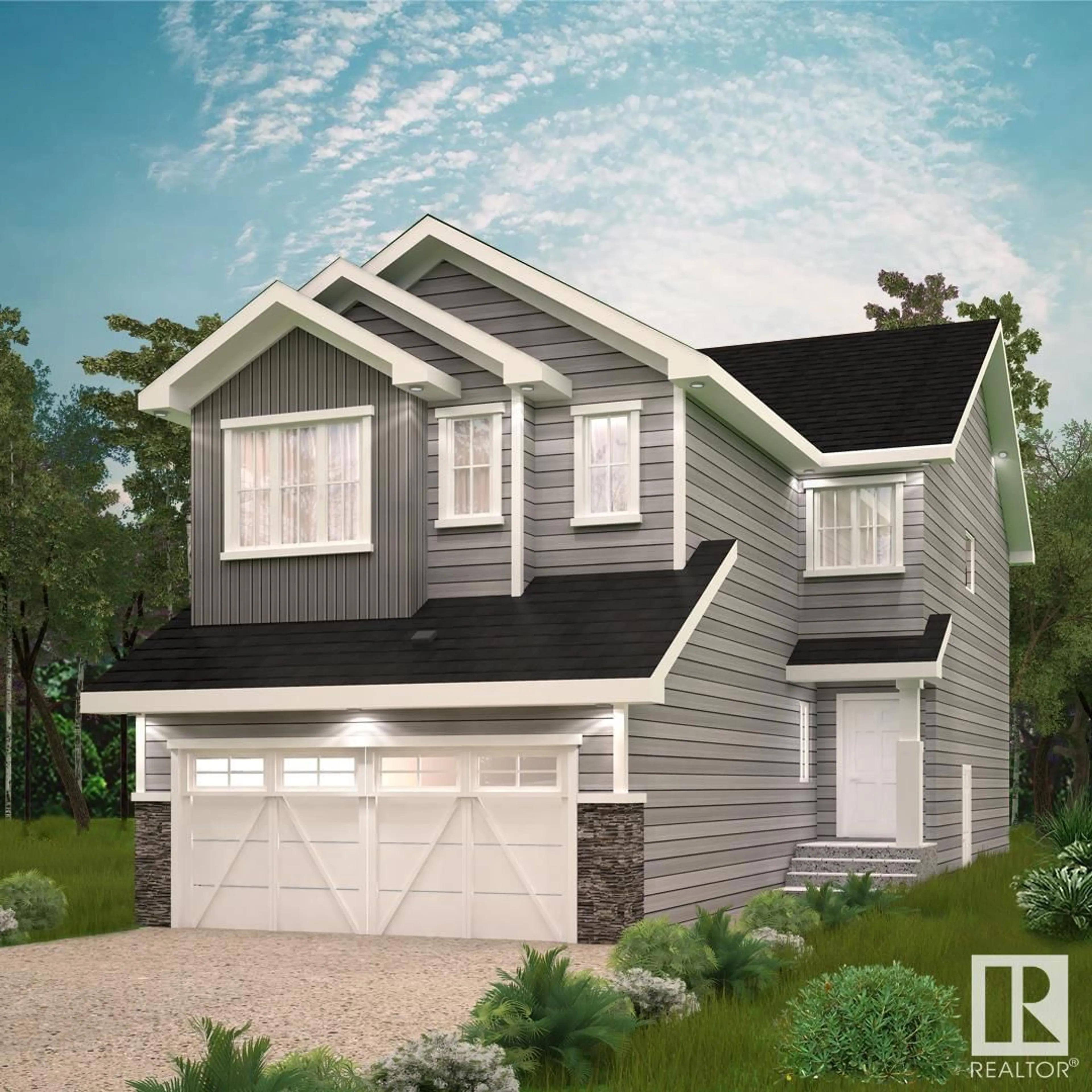Home with vinyl exterior material, street for NW - 4019 208 ST, Edmonton Alberta T5Z0T8
