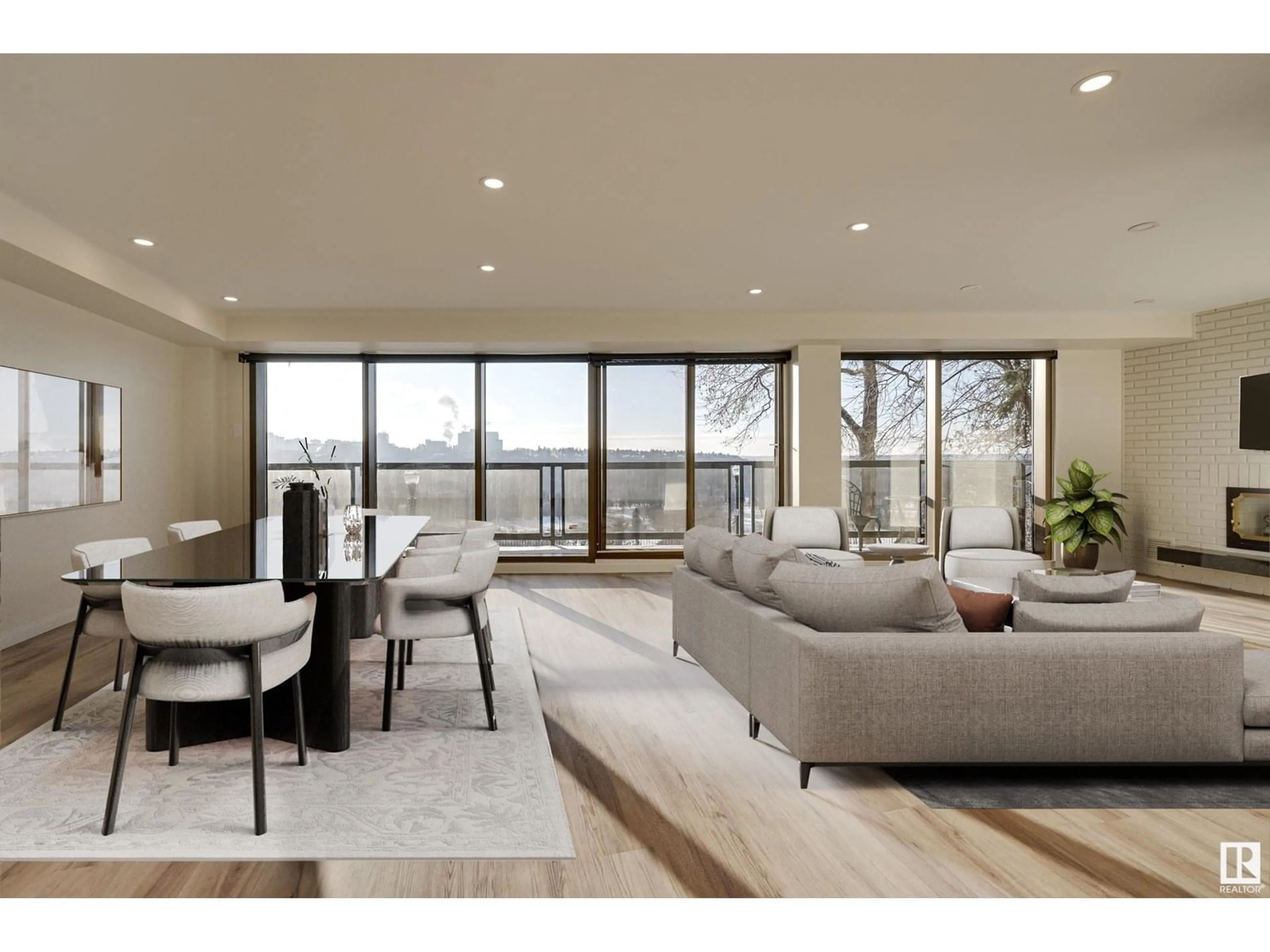 Living room with furniture, unknown for 11960 100 AV, Edmonton Alberta T5K0K5