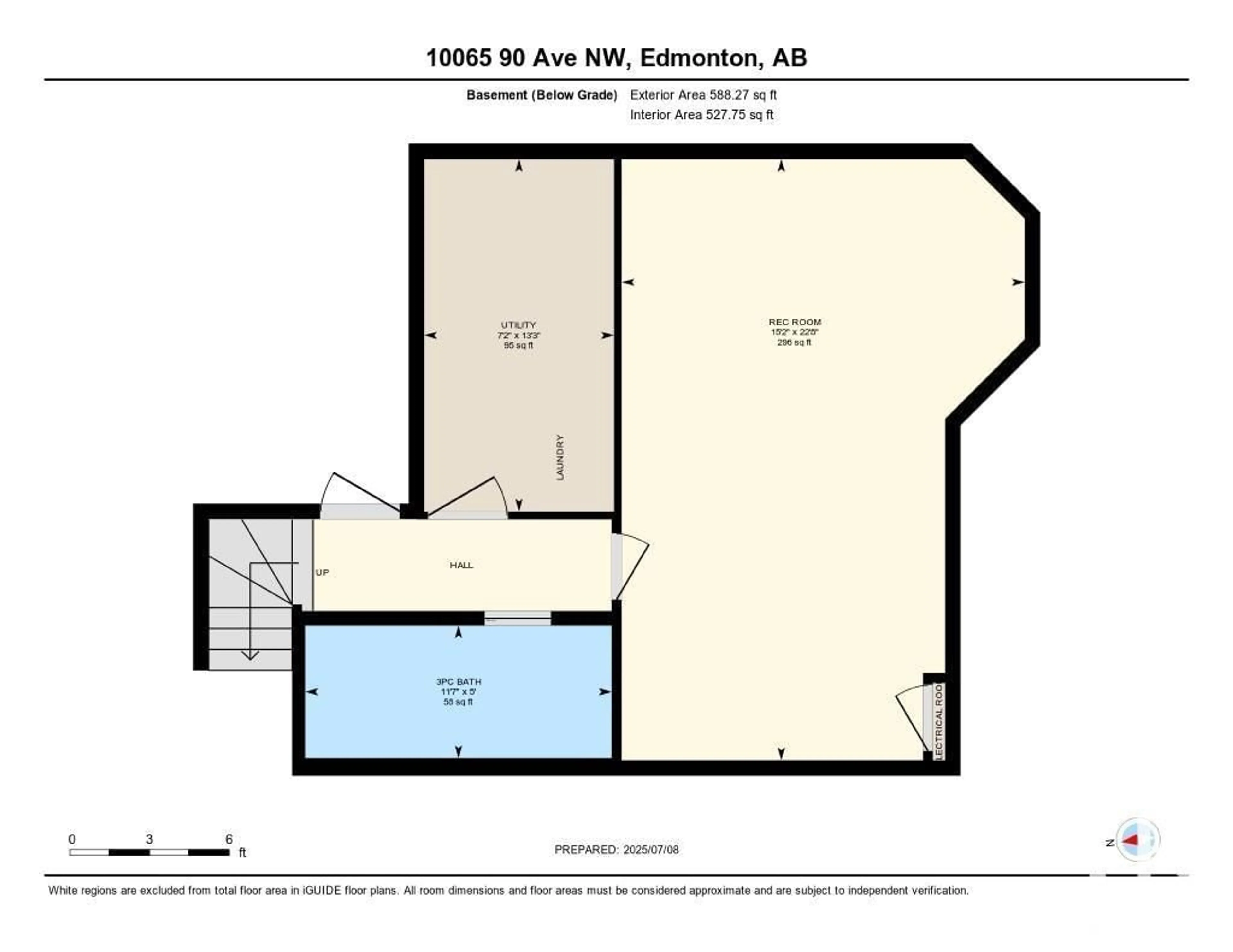Floor plan for 10065 90 AV, Edmonton Alberta T6E4X2