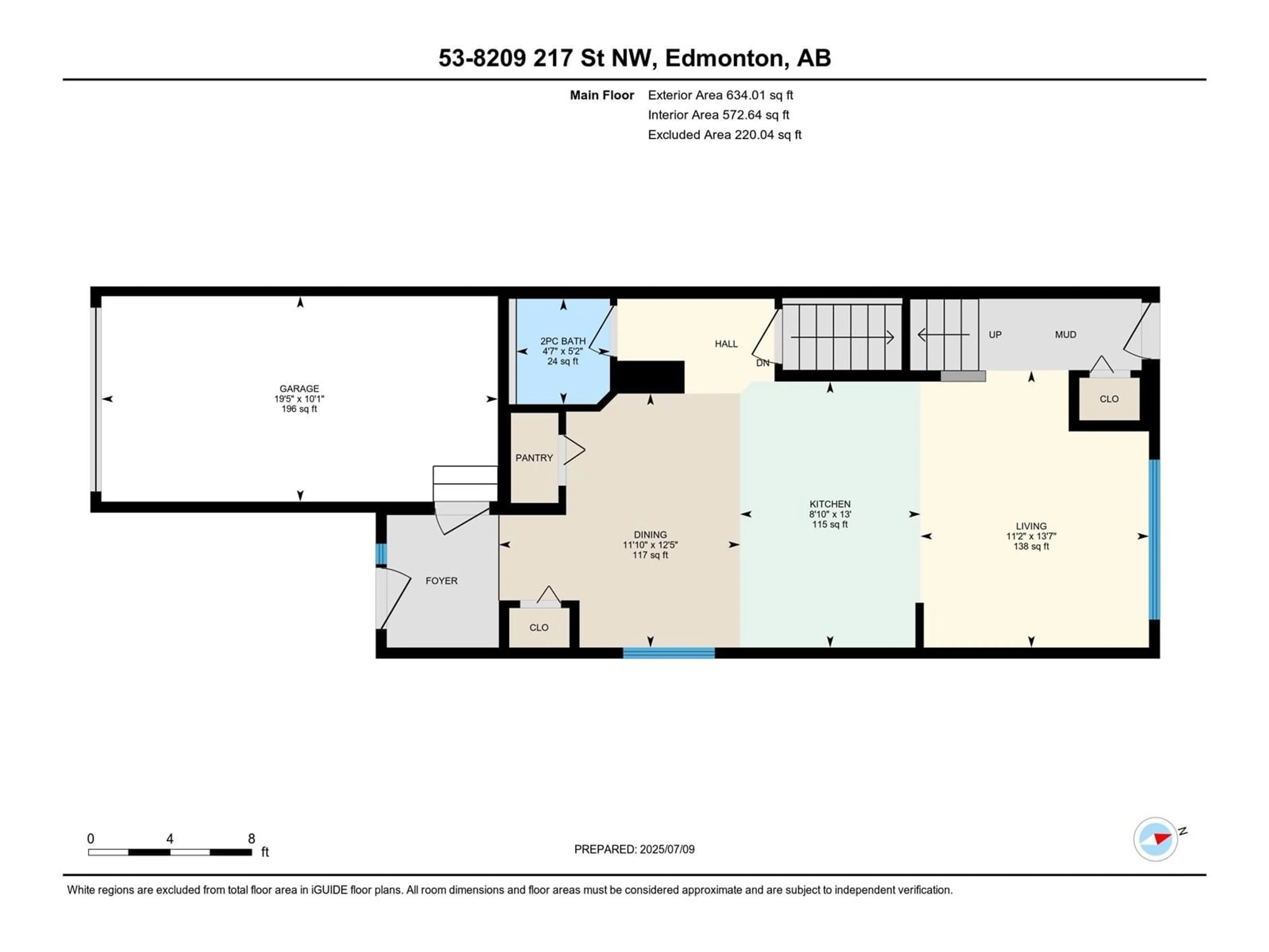 Floor plan for 53 8209 217 STREET, Edmonton Alberta T5T6Z4
