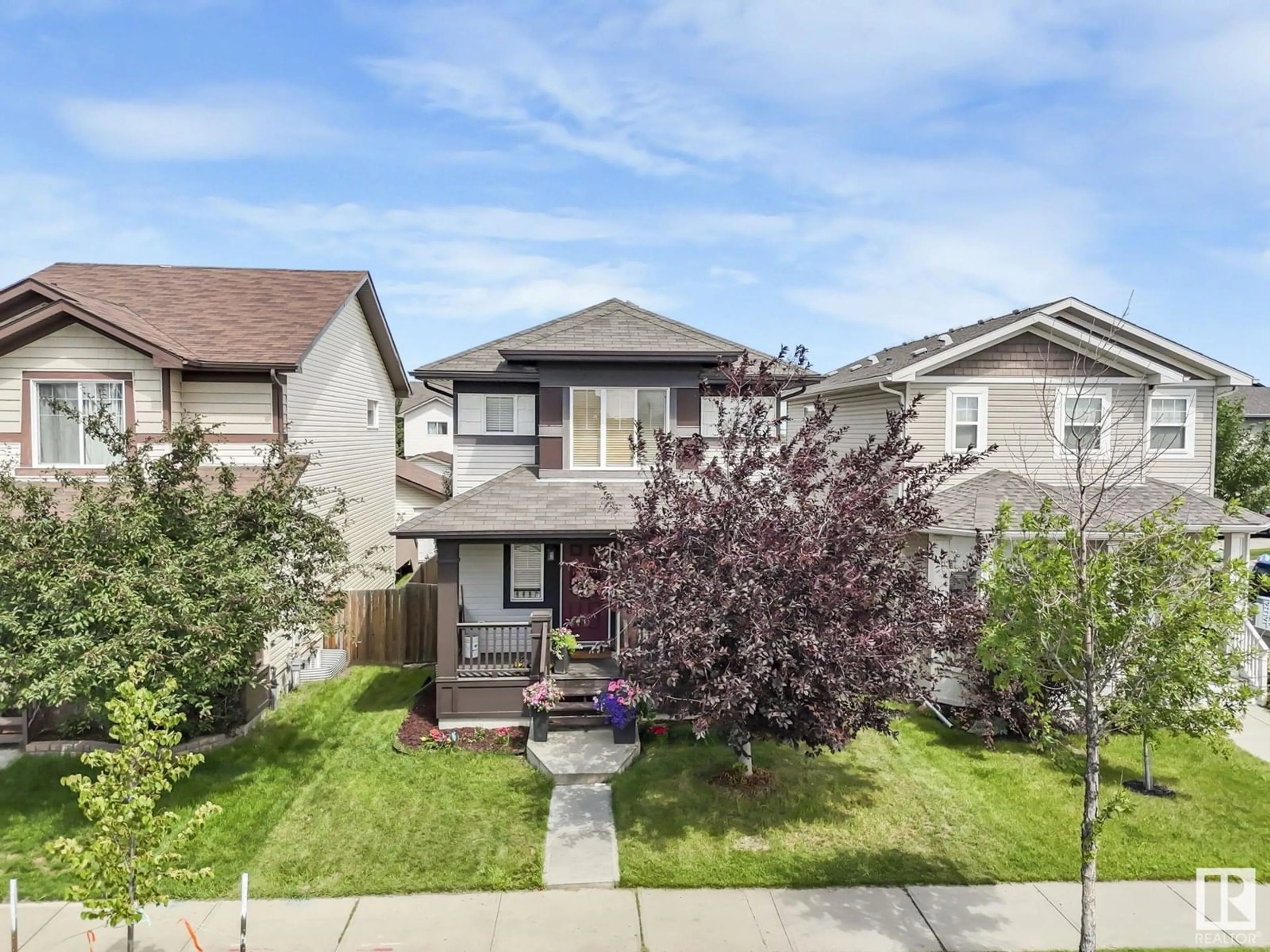 A pic from outside/outdoor area/front of a property/back of a property/a pic from drone, street for 8708 180 AV, Edmonton Alberta T5Z0E3