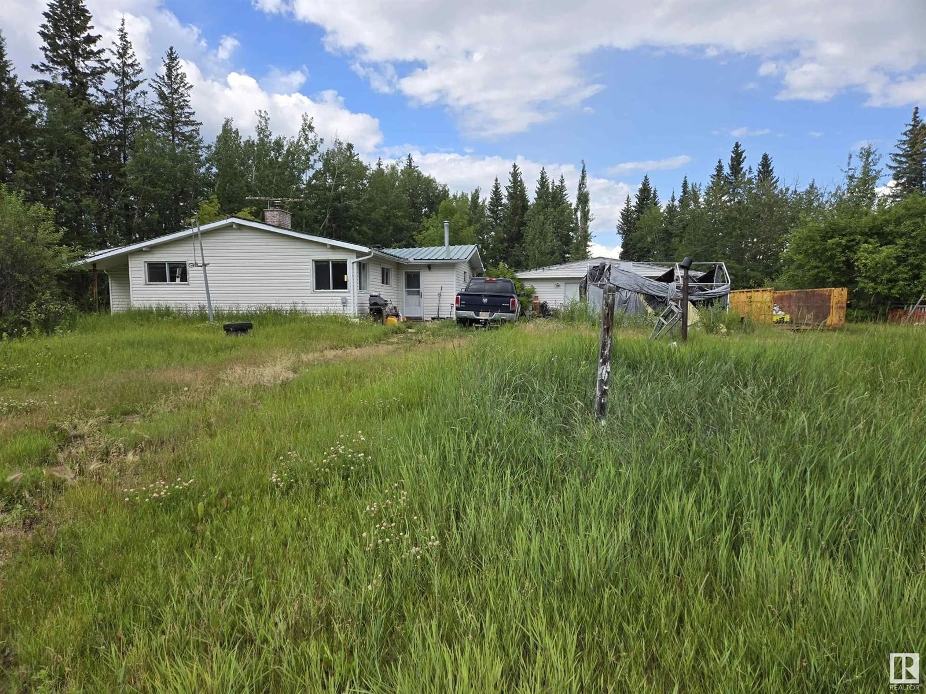 A pic from outside/outdoor area/front of a property/back of a property/a pic from drone, unknown for 21537 WYE RD, Rural Strathcona County Alberta T8E2J2