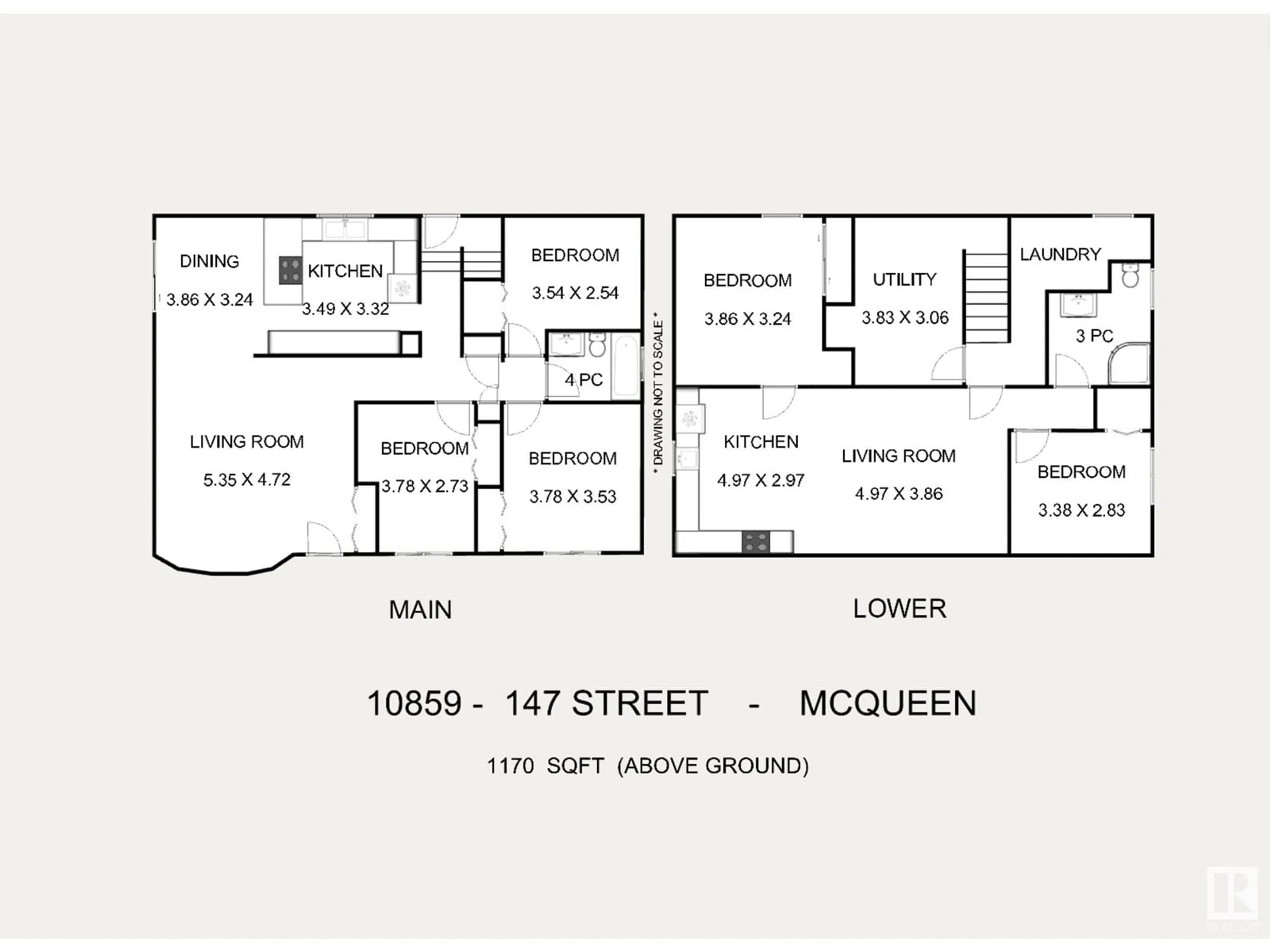Floor plan for 10859 147 ST, Edmonton Alberta T5N3E1