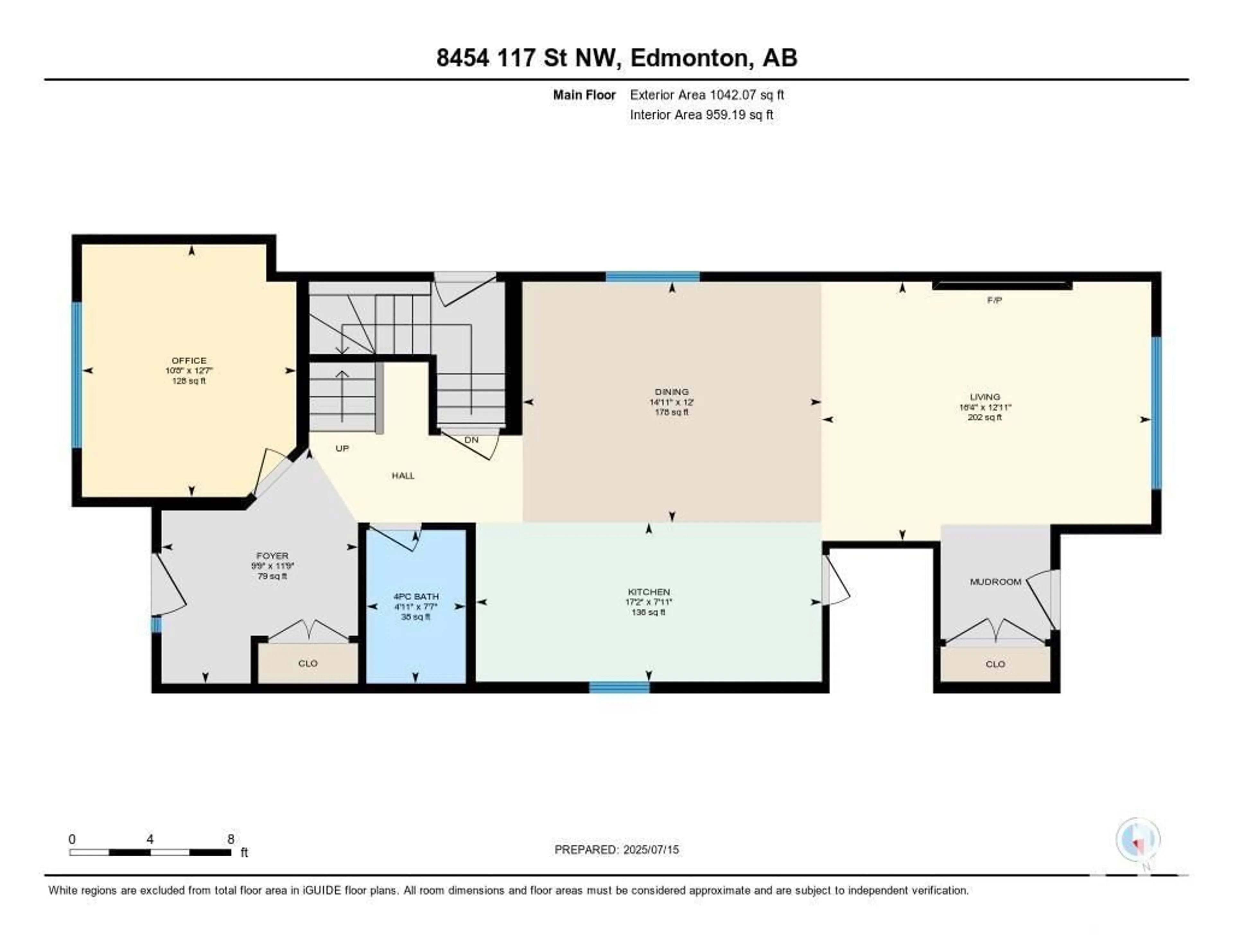 Floor plan for 8454 117 ST NW, Edmonton Alberta T6G1R4