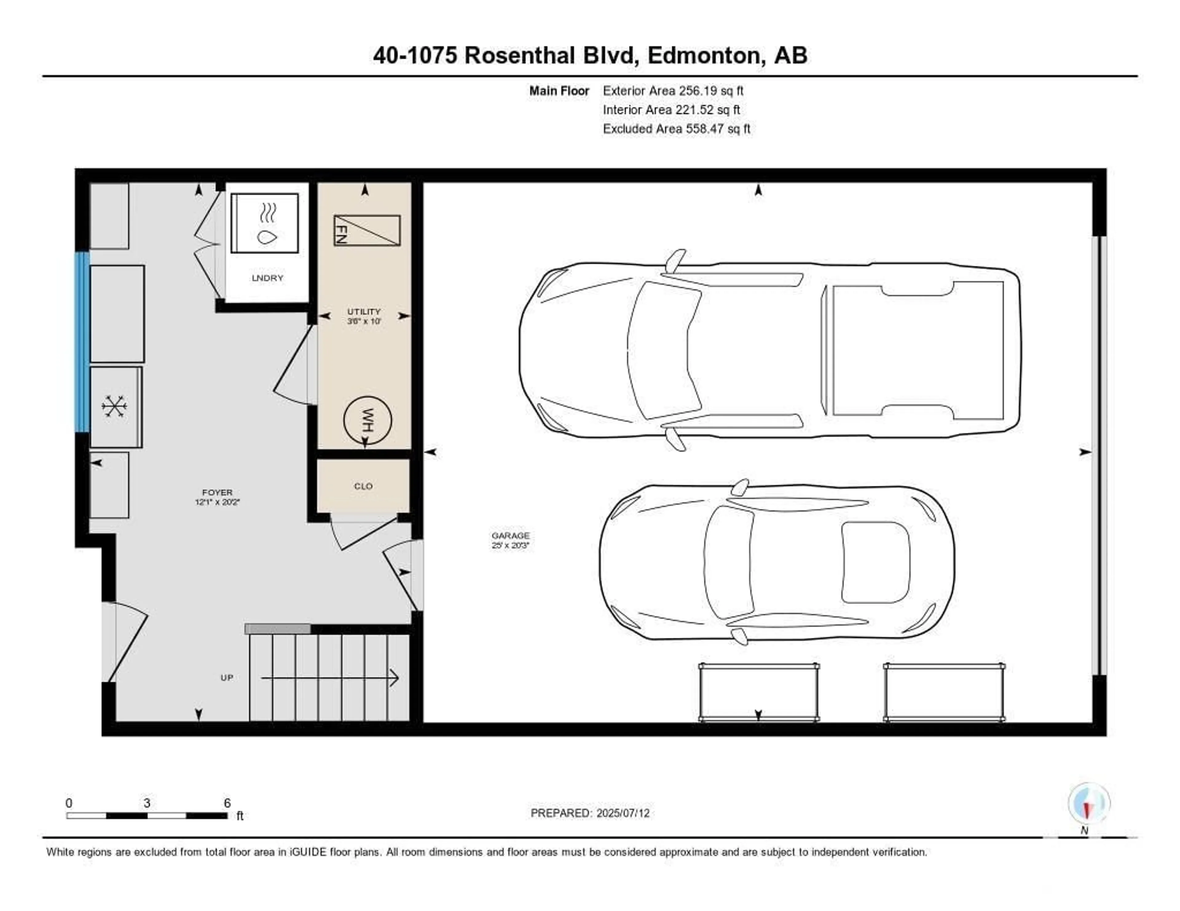 Floor plan for 40 - 1075 ROSENTHAL BV, Edmonton Alberta T5T7G5