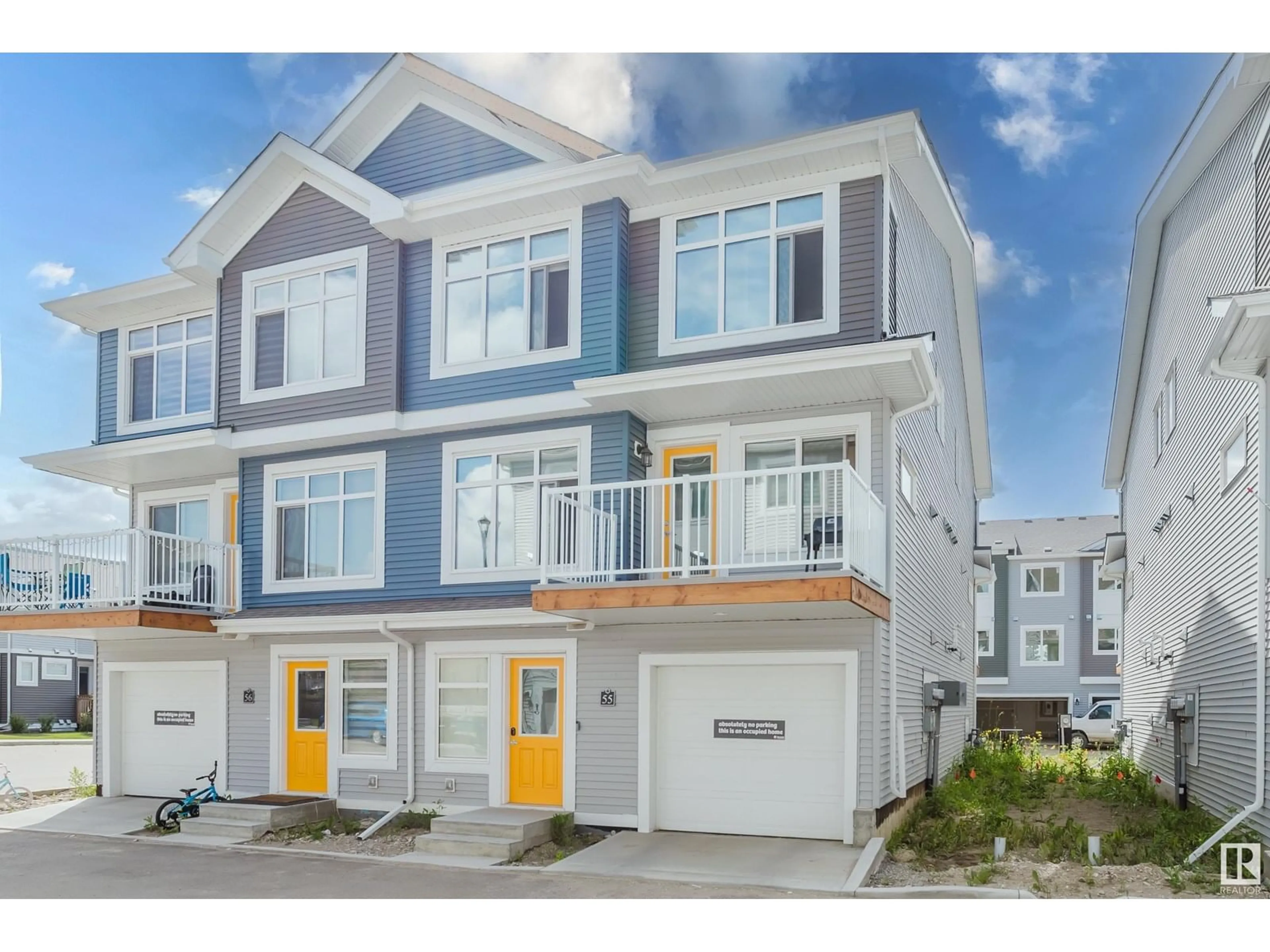 Home with vinyl exterior material, street for 55 - 1010 MILLBOURNE E, Edmonton Alberta T6K1M7