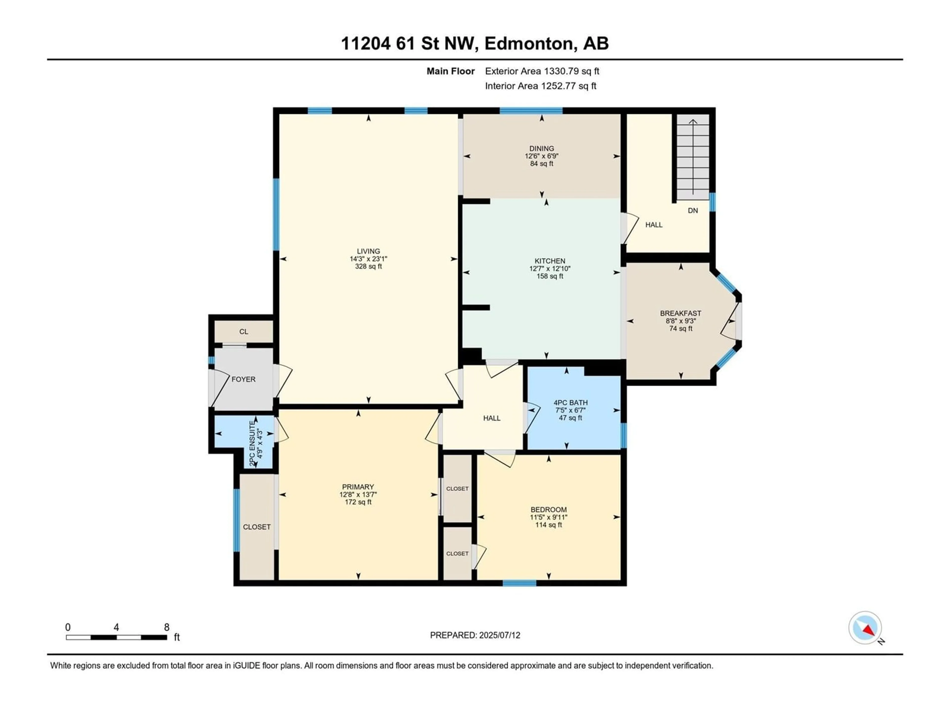 Floor plan for NW - 11204 61 ST, Edmonton Alberta T5W4A5