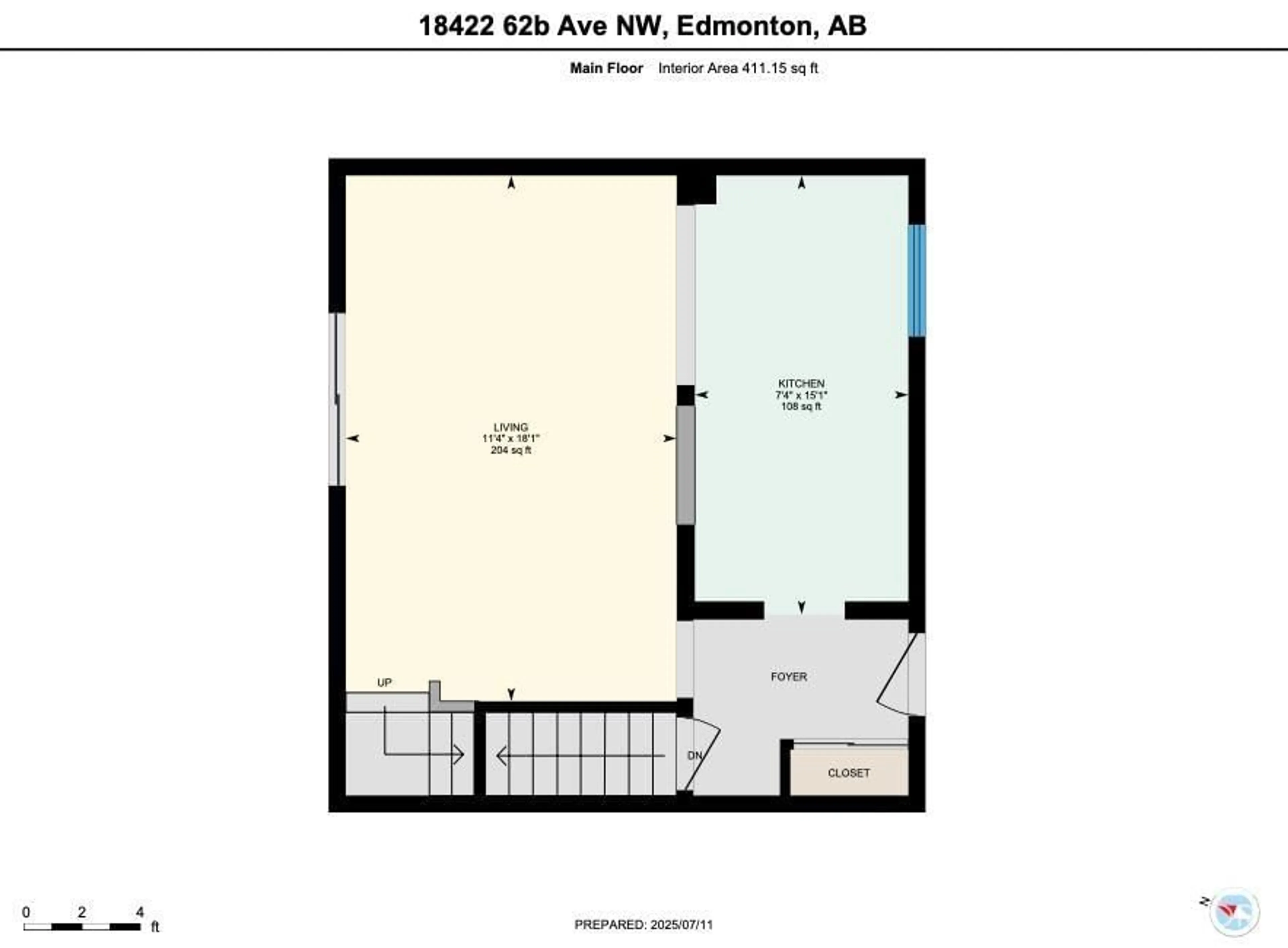 Floor plan for NW - 18422 62B AV, Edmonton Alberta T5T2N7