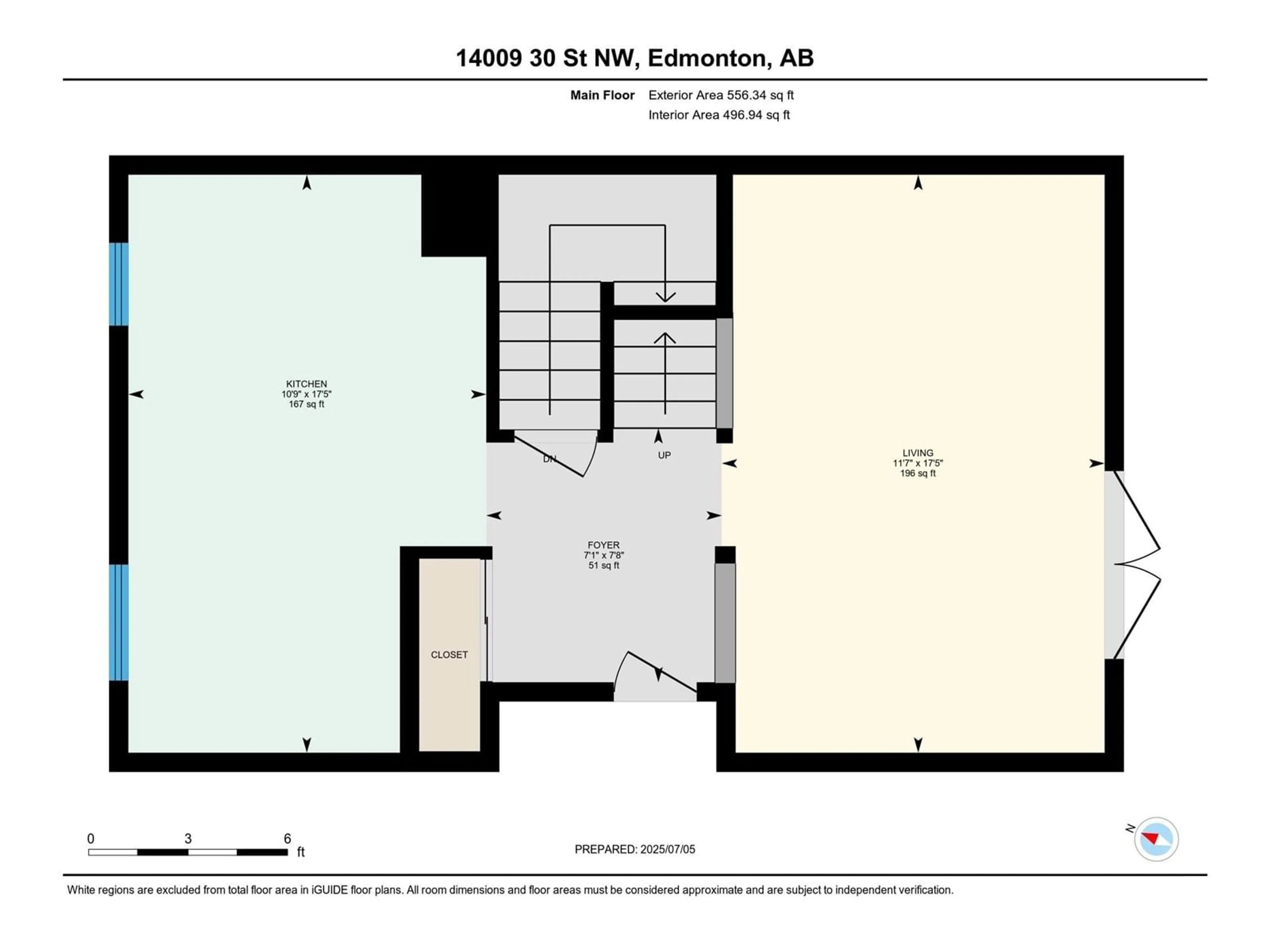 Floor plan for NW - 14009 30 ST, Edmonton Alberta T5Y1R5