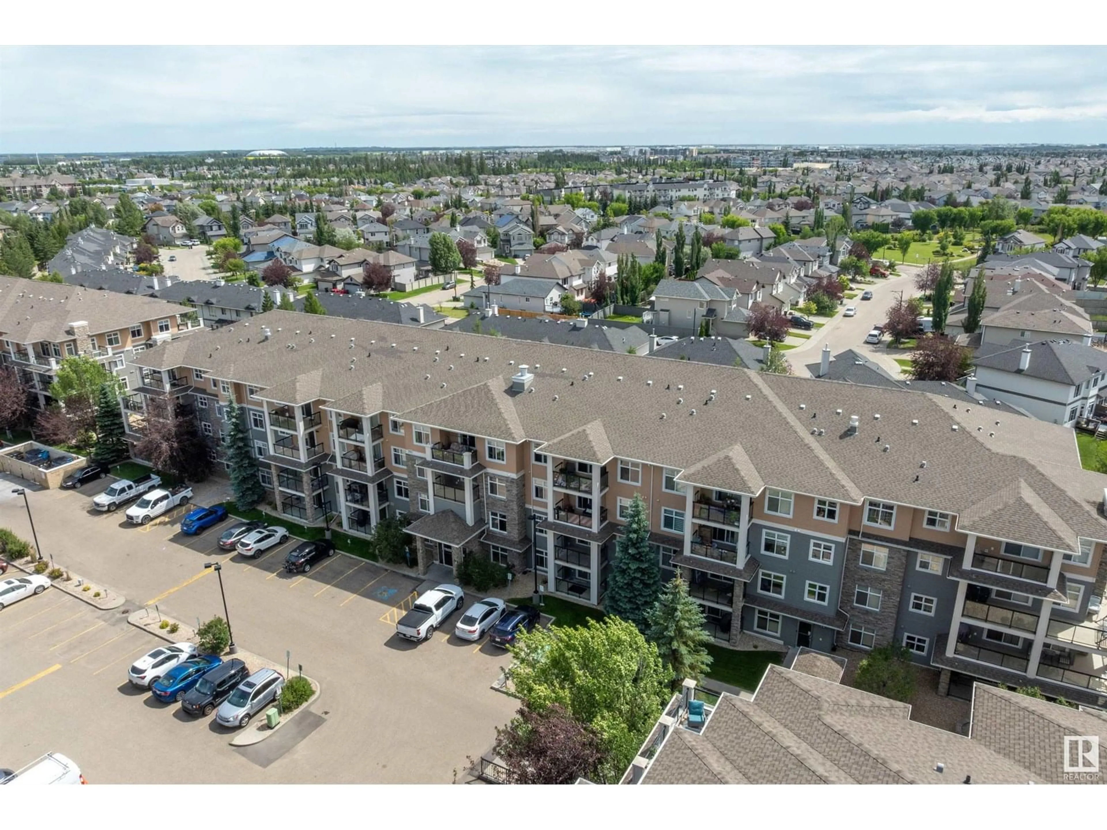 A pic from outside/outdoor area/front of a property/back of a property/a pic from drone, city buildings view from balcony for #132 - 11603 ELLERSLIE RD, Edmonton Alberta T6W0J3