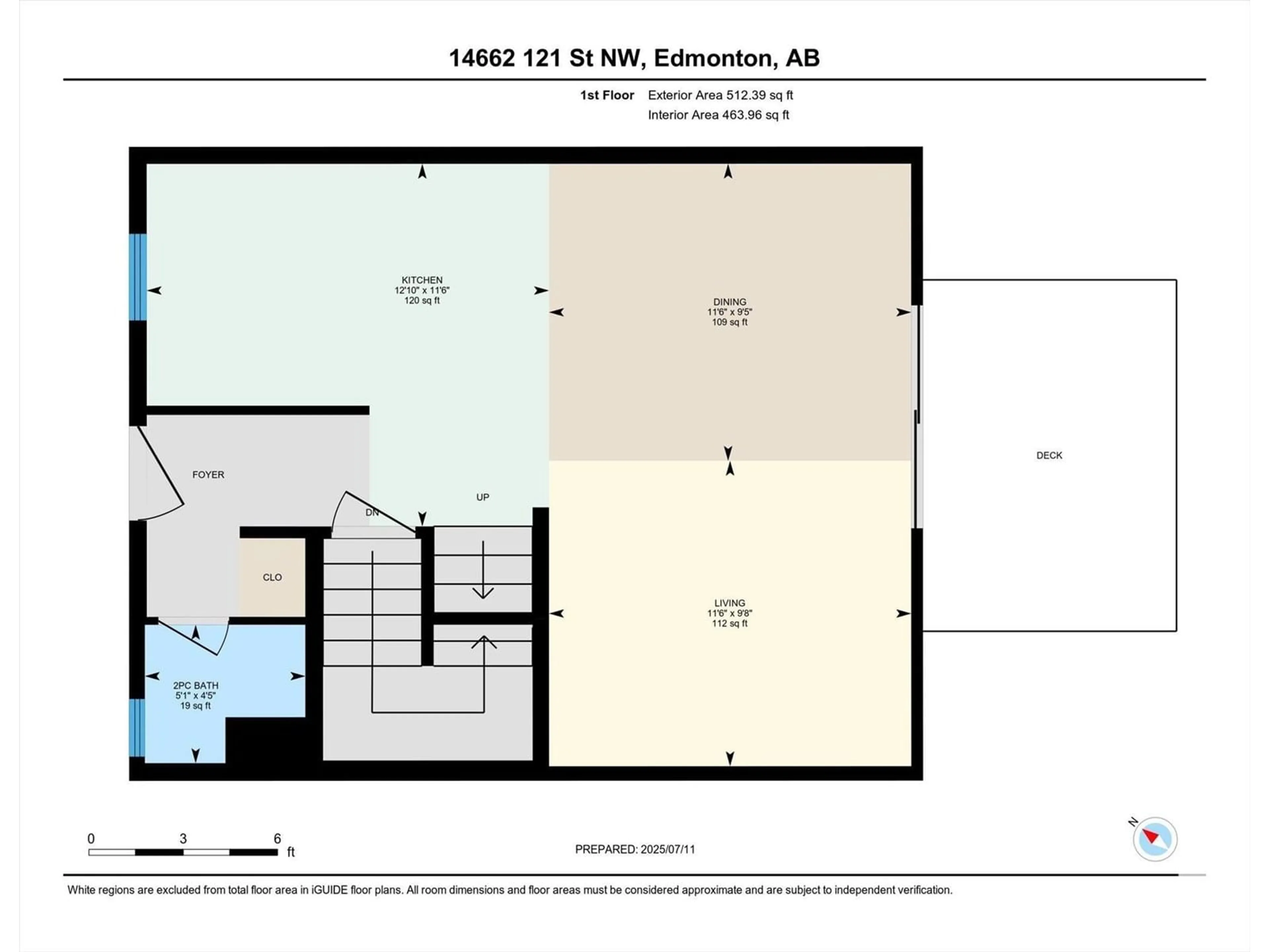 Floor plan for NW - 14662 121 ST, Edmonton Alberta T5X1T8