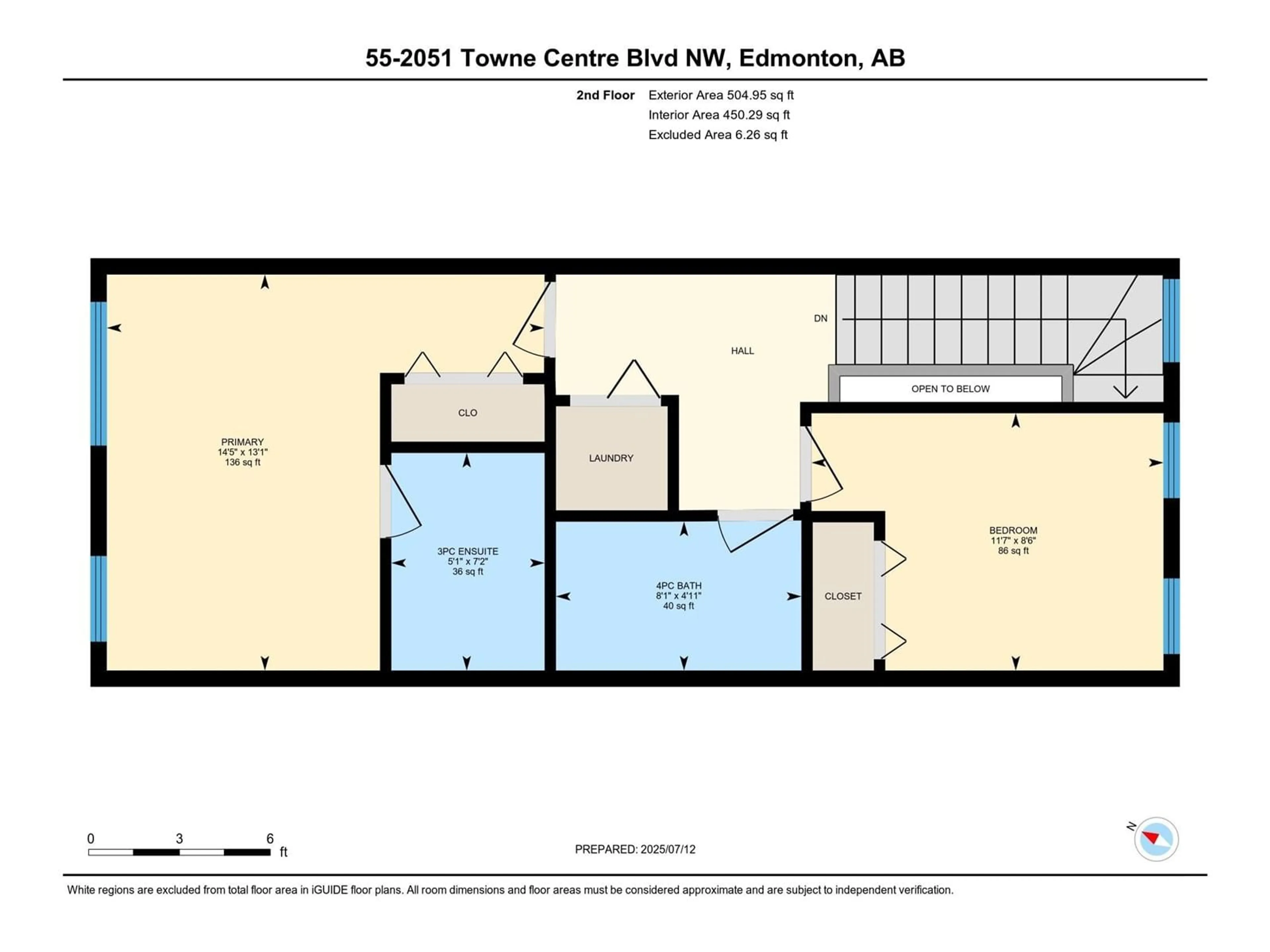 Floor plan for #55 - 2051 TOWNE CENTRE BV, Edmonton Alberta T6R0G8
