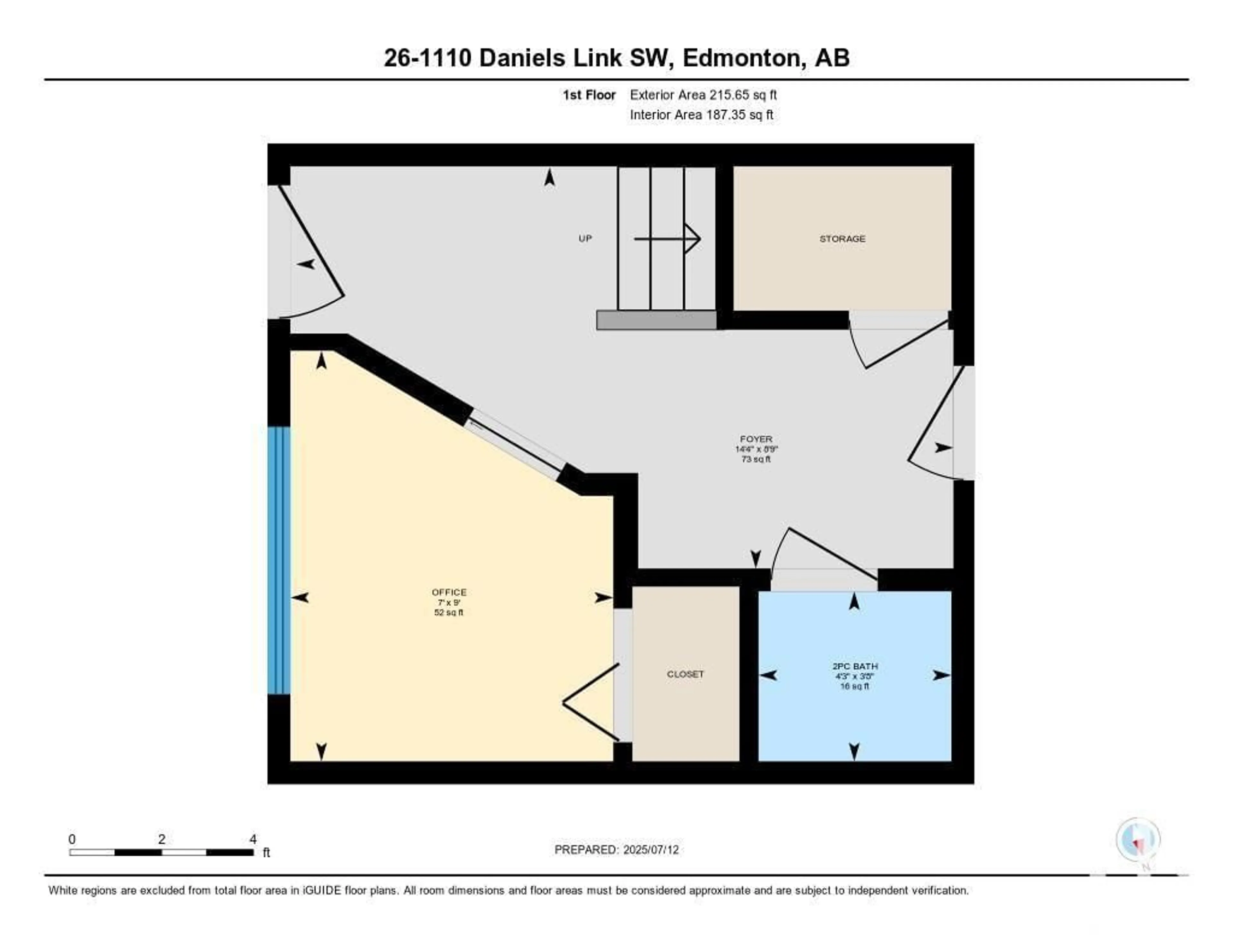 Floor plan for #26 - 1110 DANIELS LINK LI, Edmonton Alberta T6W4N6