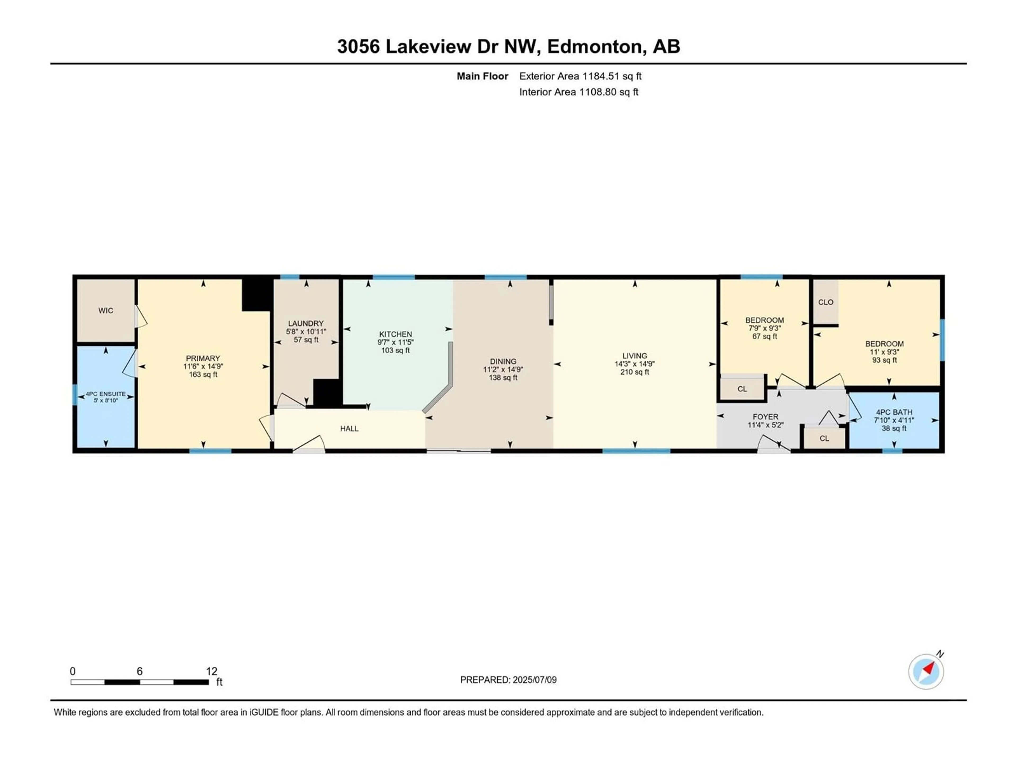 Floor plan for 3056 LAKEVIEW DRIVE, Edmonton Alberta T5S1T7
