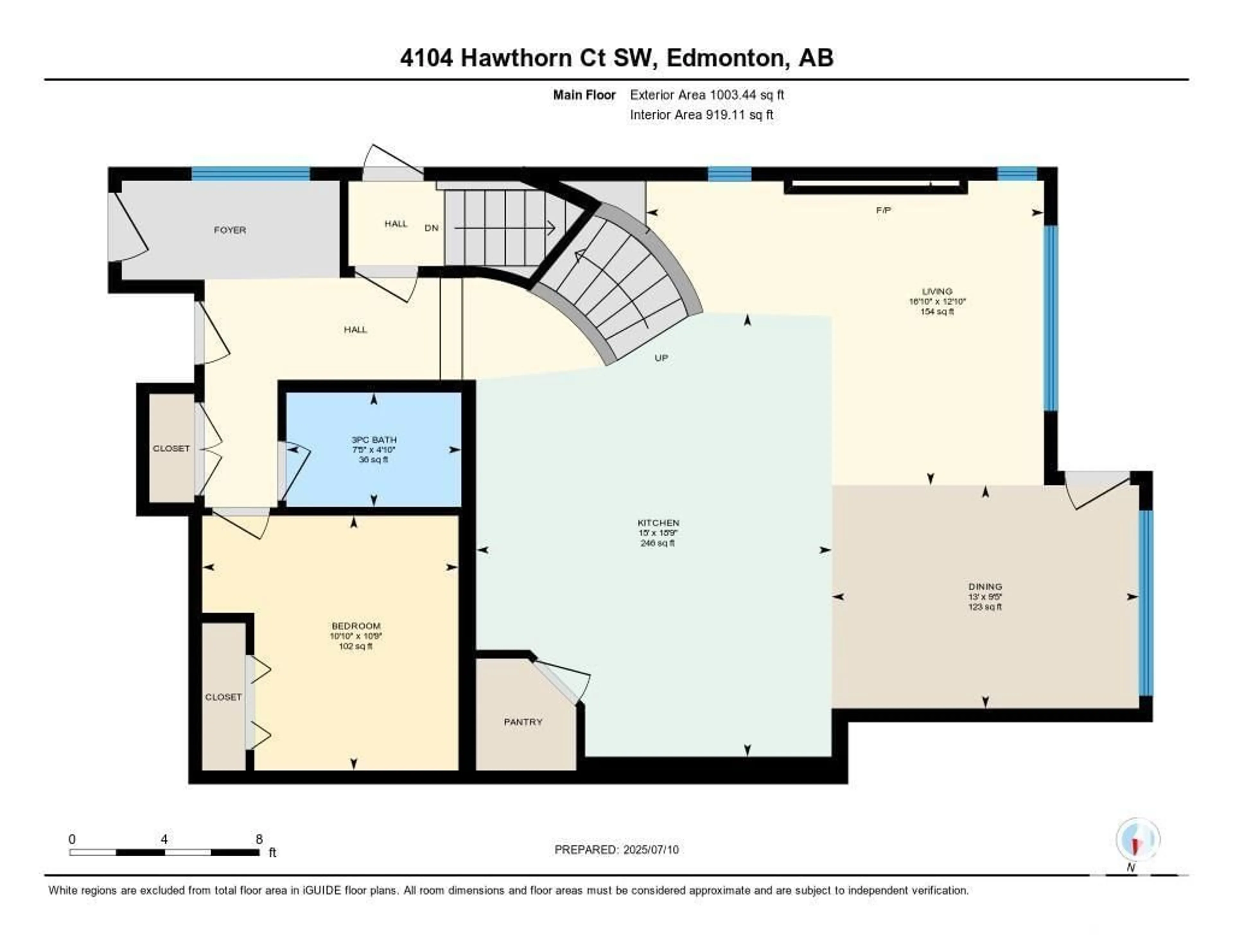 Floor plan for 4104 HAWTHORN CO, Edmonton Alberta T6X2Y8