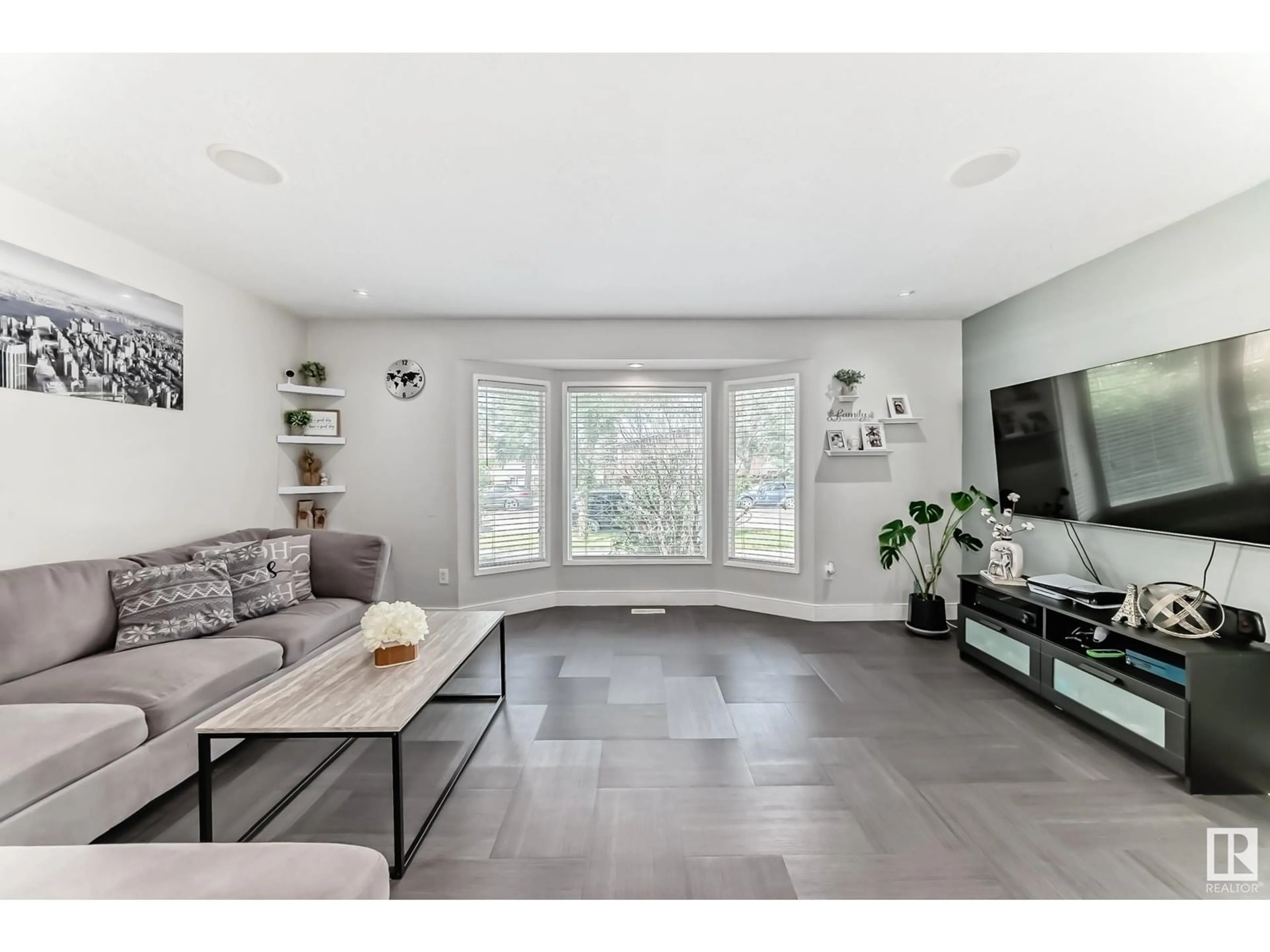 Living room with furniture, ceramic/tile floor for 12603 161 AV, Edmonton Alberta T5X4W7