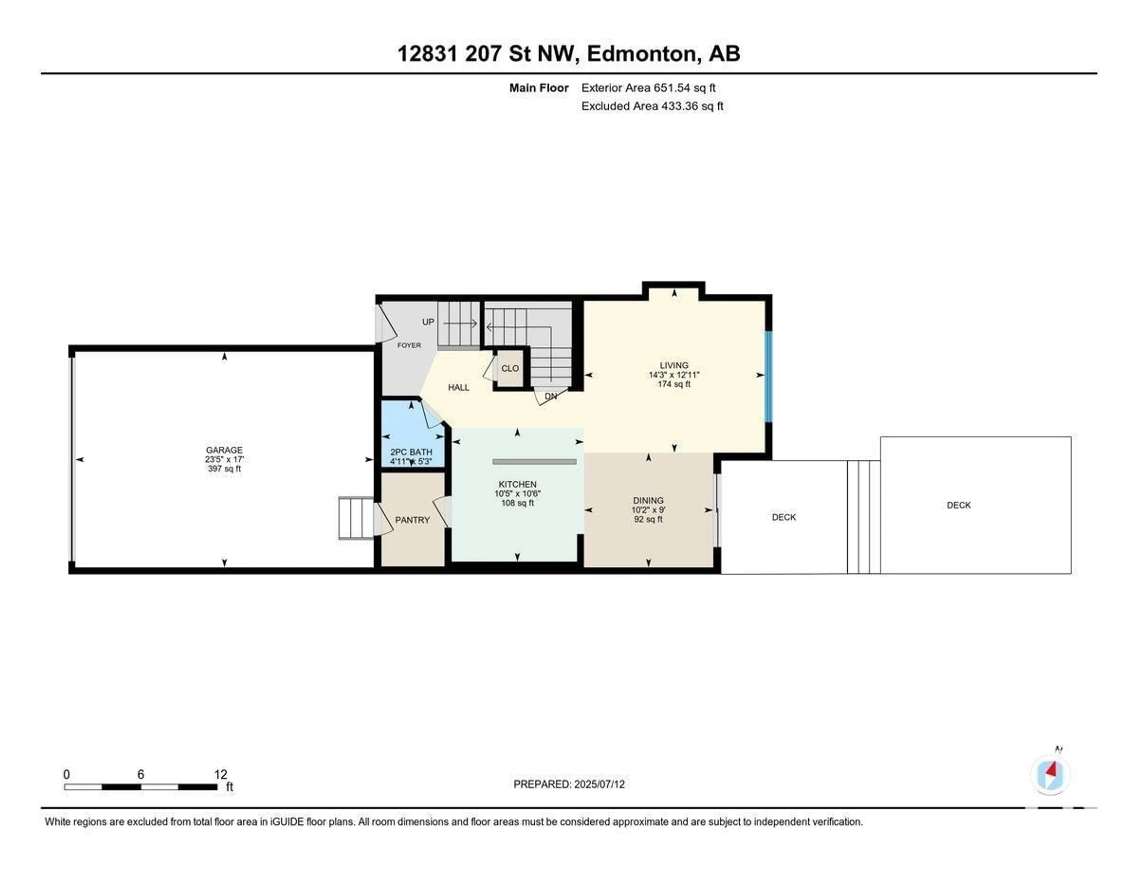 Floor plan for NW - 12831 207 ST, Edmonton Alberta T5S0K2