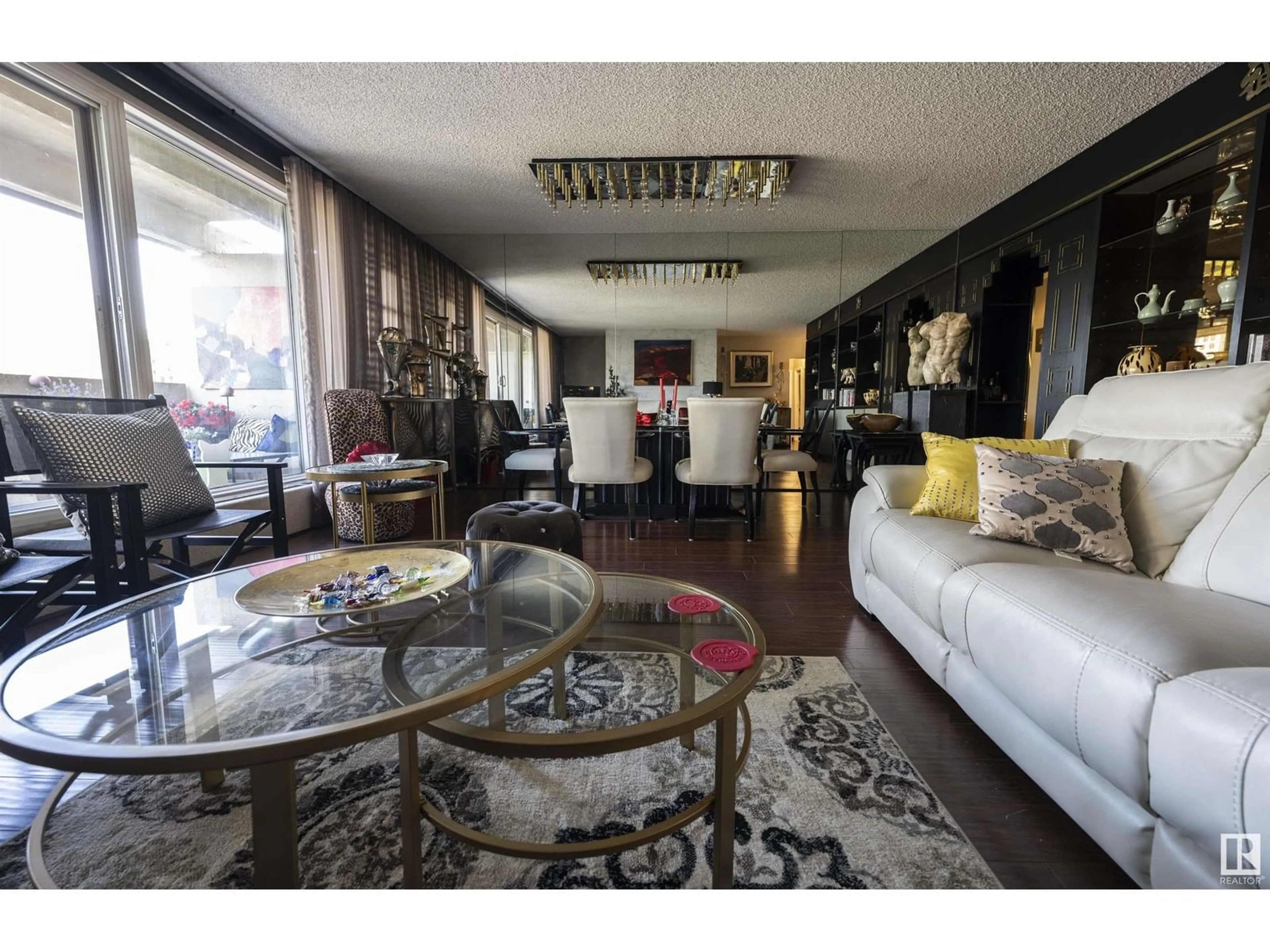 Living room with furniture, unknown for #701 - 9809 110 ST, Edmonton Alberta T5K2J9