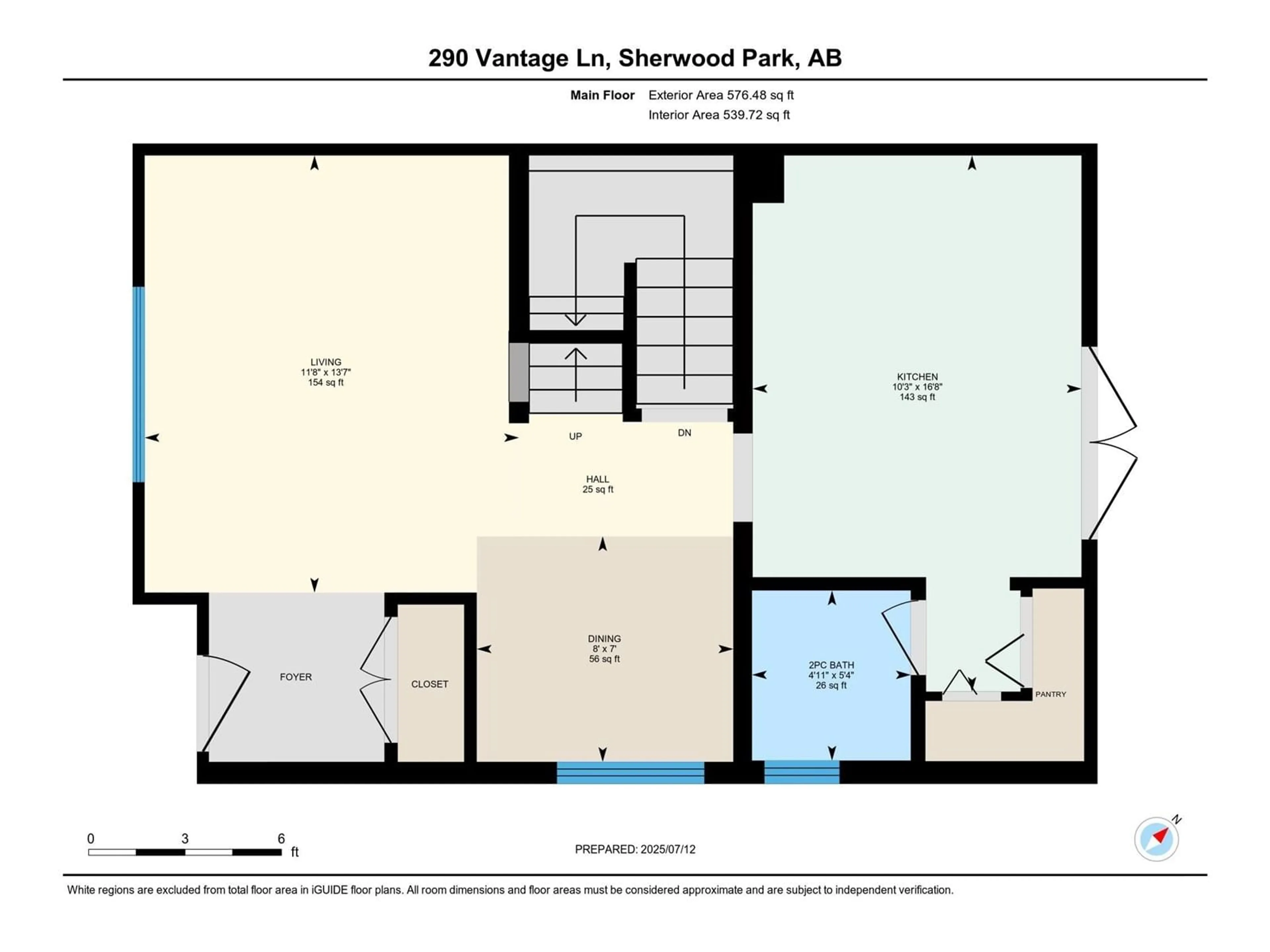 Floor plan for 290 VANTAGE LN, Sherwood Park Alberta T8A4J2