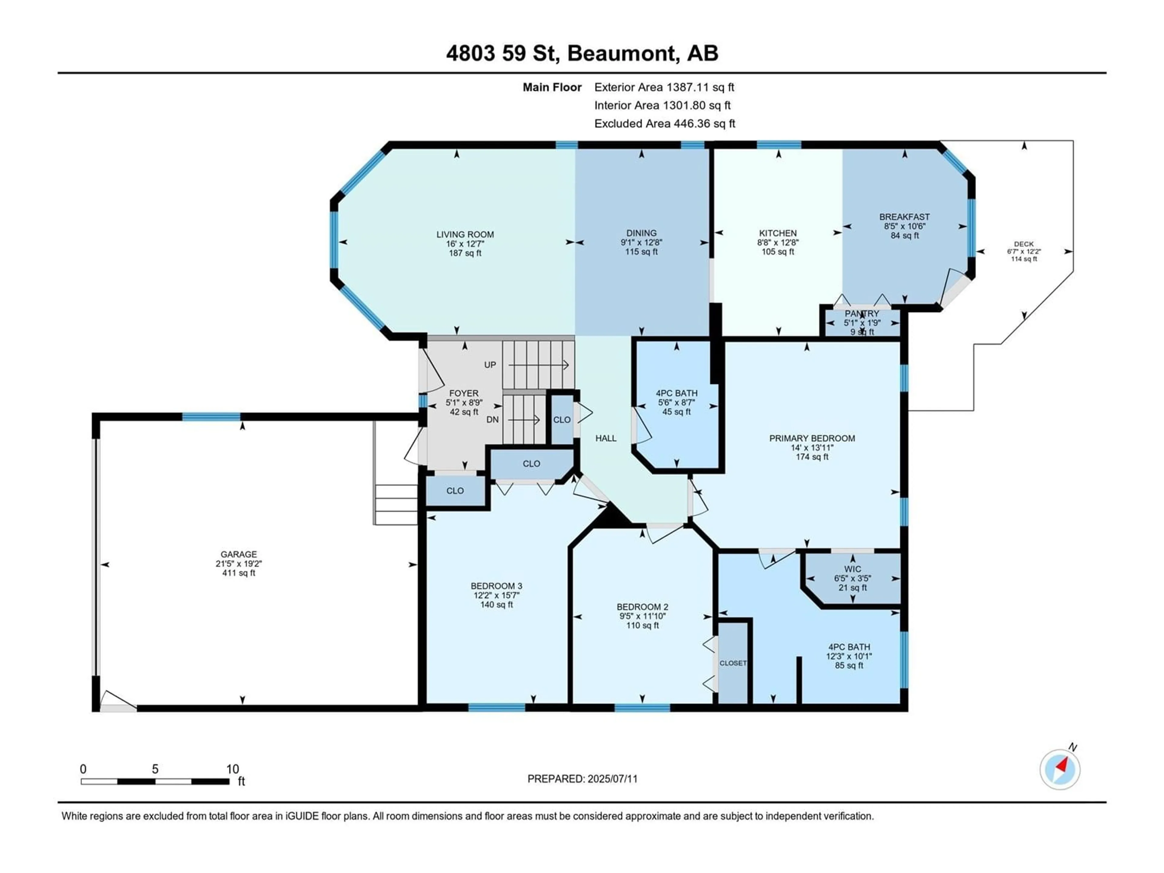 Floor plan for 4803 59 ST, Beaumont Alberta T4X1C2