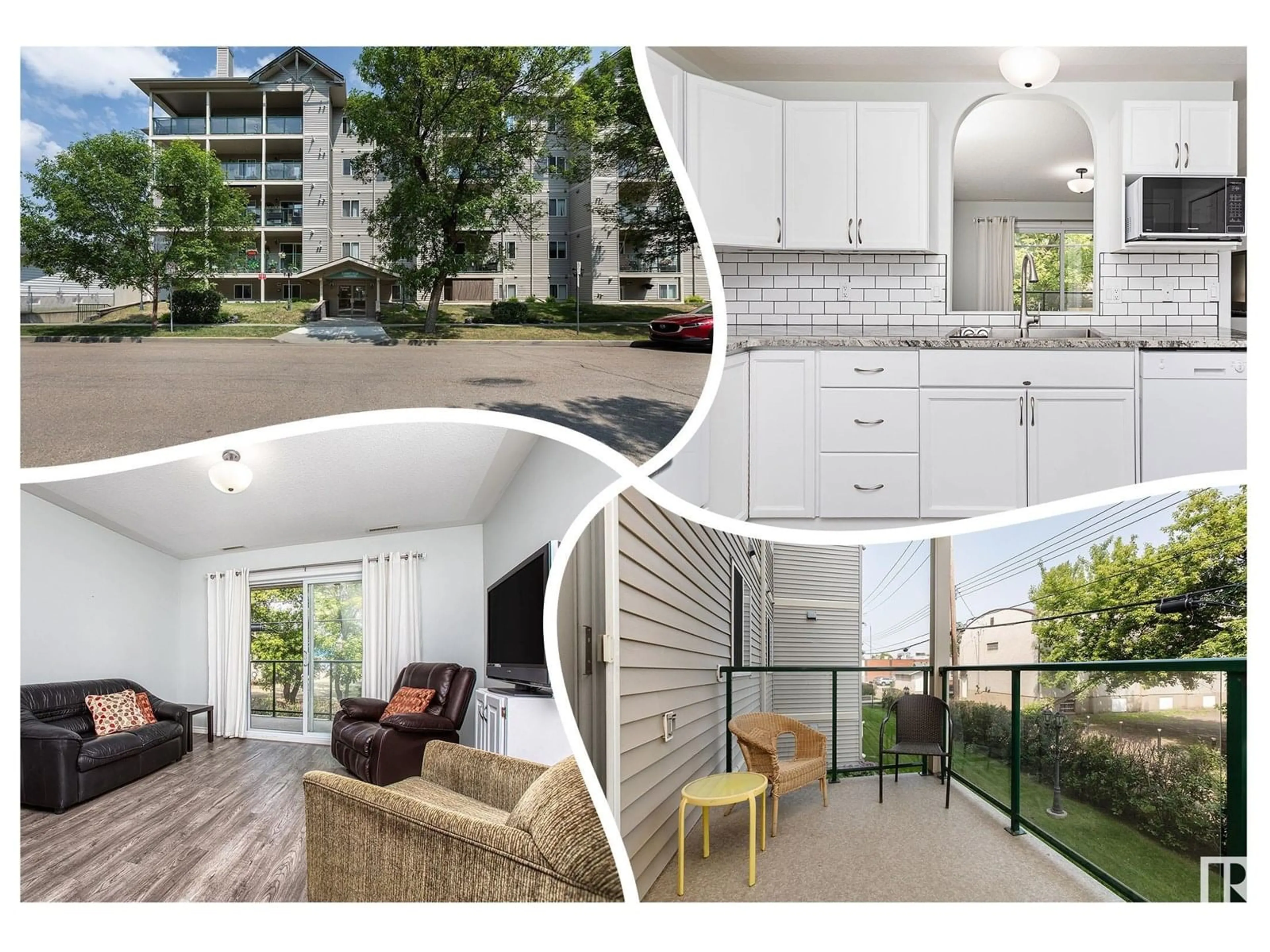 A pic from outside/outdoor area/front of a property/back of a property/a pic from drone, water/lake/river/ocean view for 208 - 4806 48 AV, Leduc Alberta T9E8S2