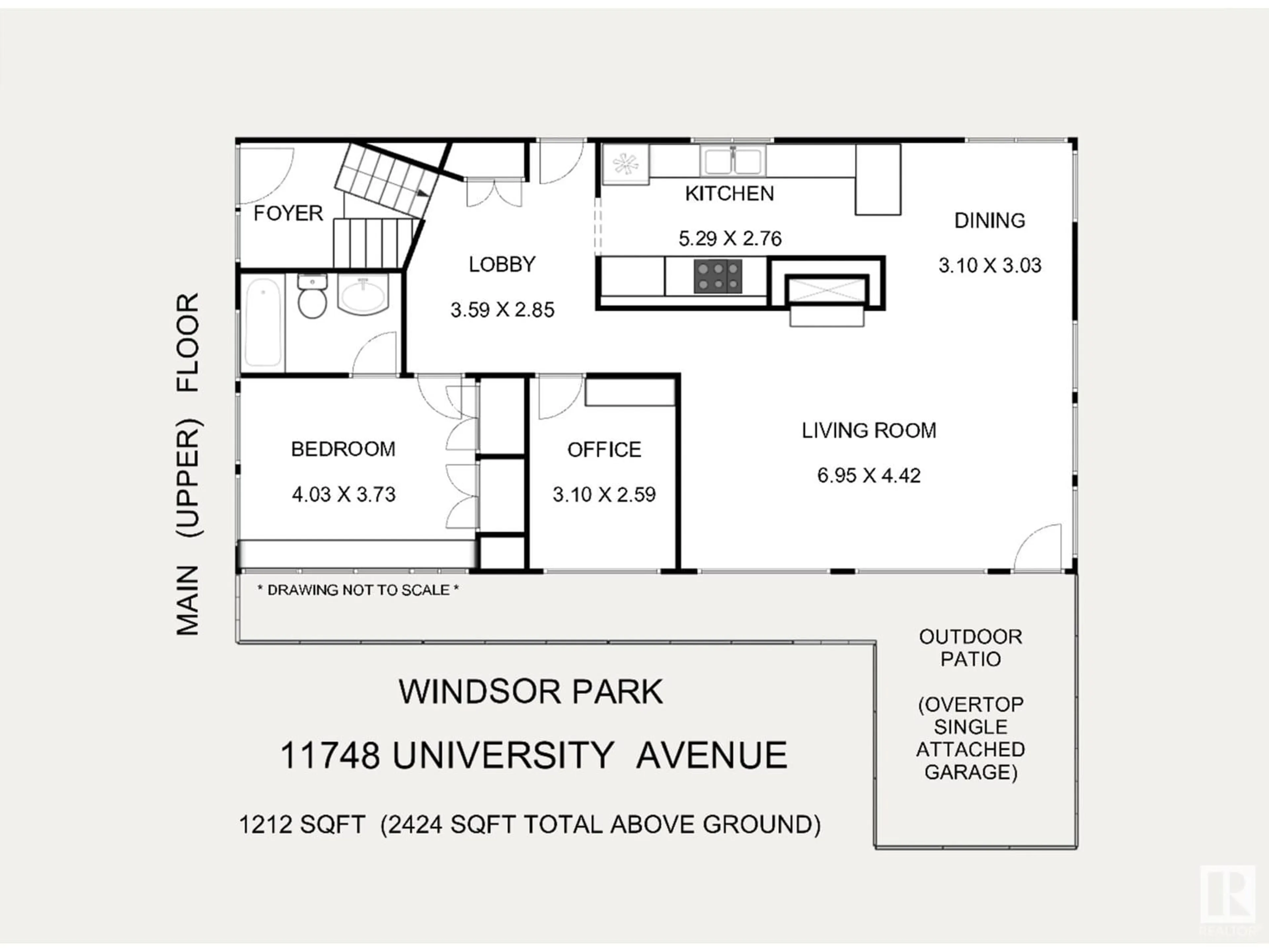Floor plan for 11748 UNIVERSITY AV, Edmonton Alberta T6G1Z5