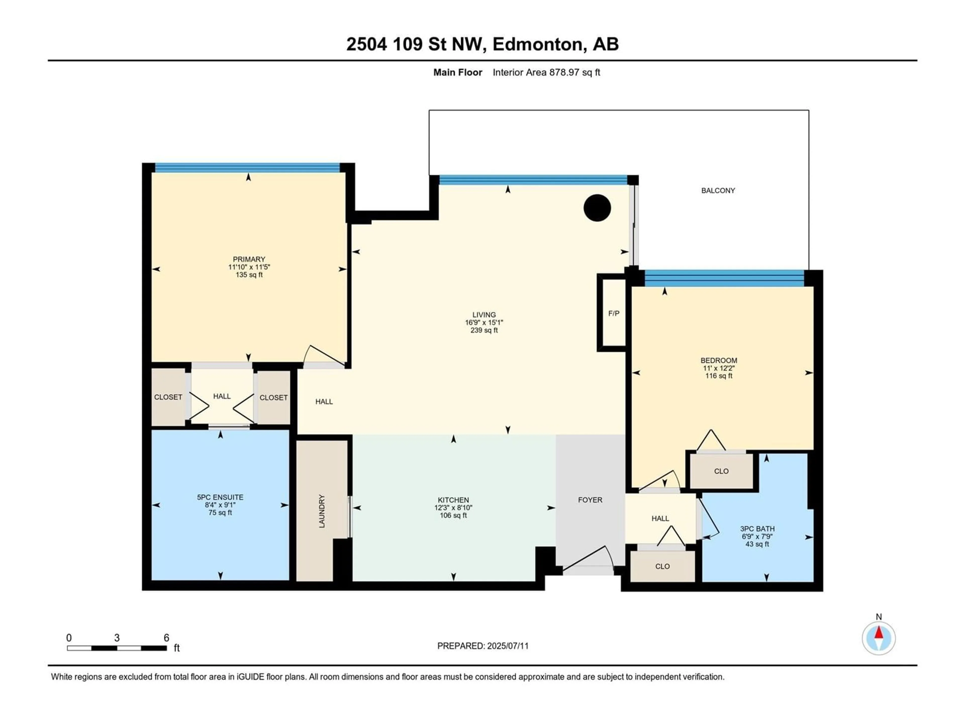 Floor plan for #410 - 2504 109 ST NW, Edmonton Alberta T5J2H3