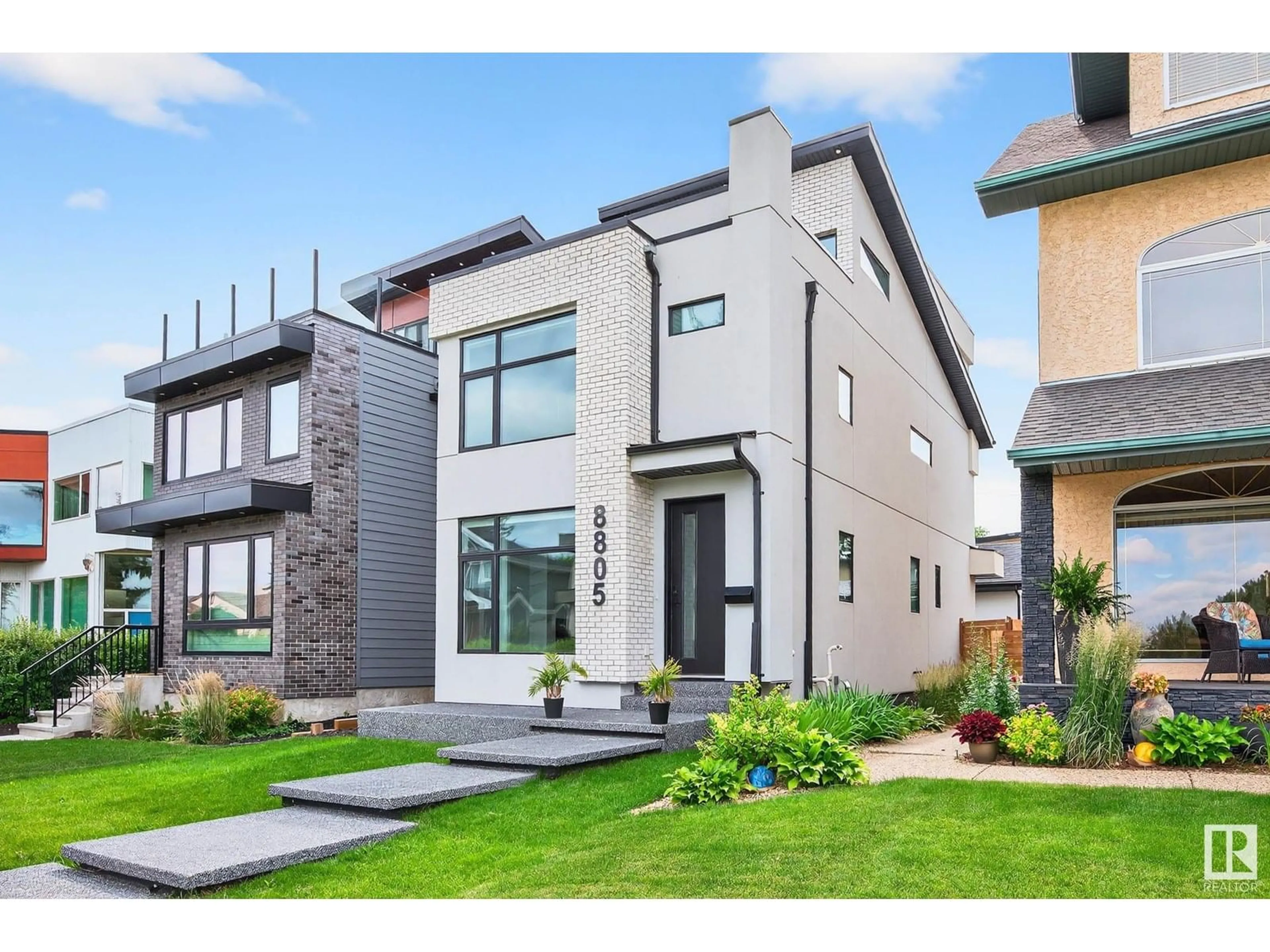 Home with brick exterior material, street for 8805 STRATHEARN DR, Edmonton Alberta T6C4C8