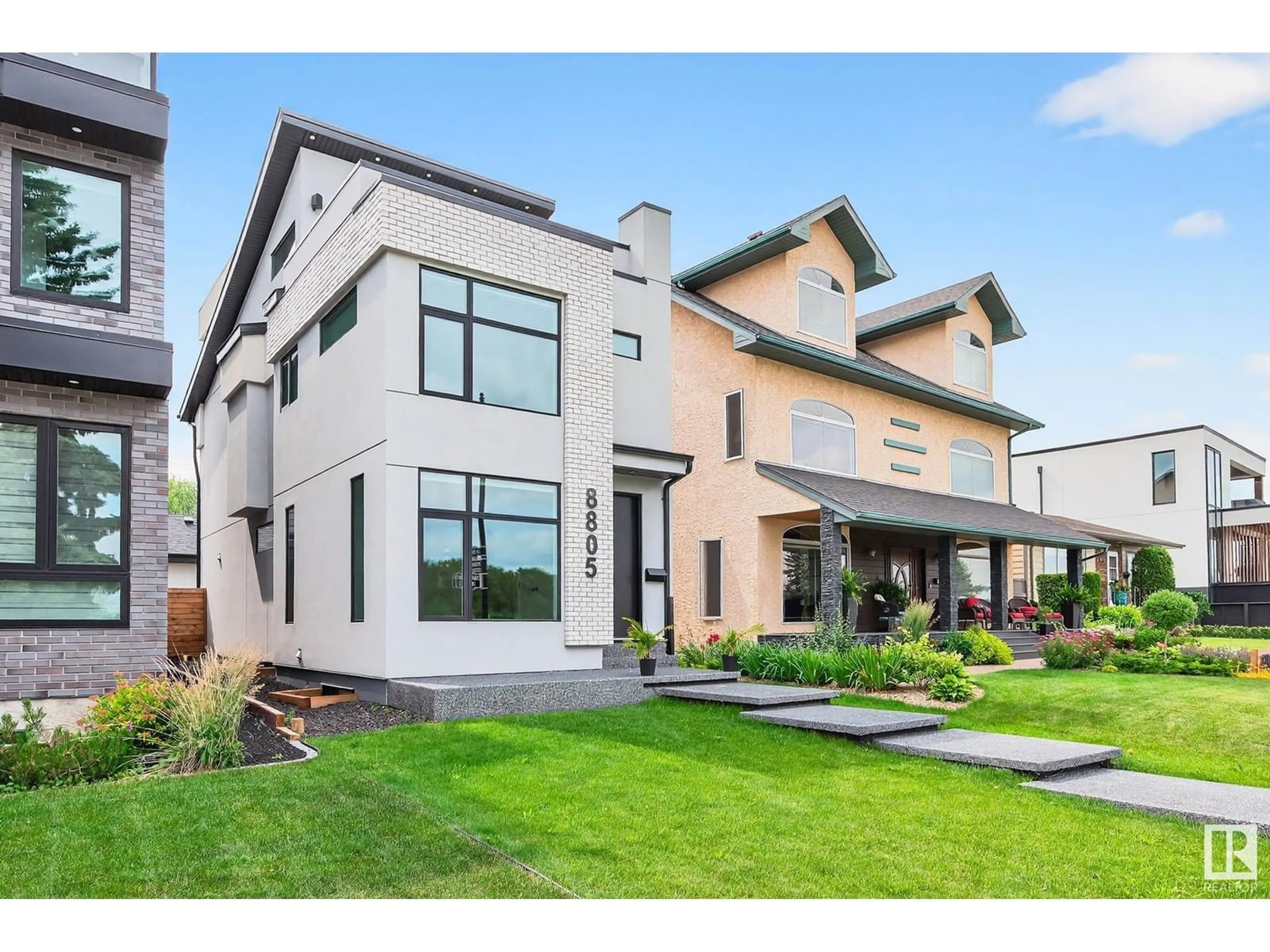 Home with brick exterior material, street for 8805 STRATHEARN DR, Edmonton Alberta T6C4C8