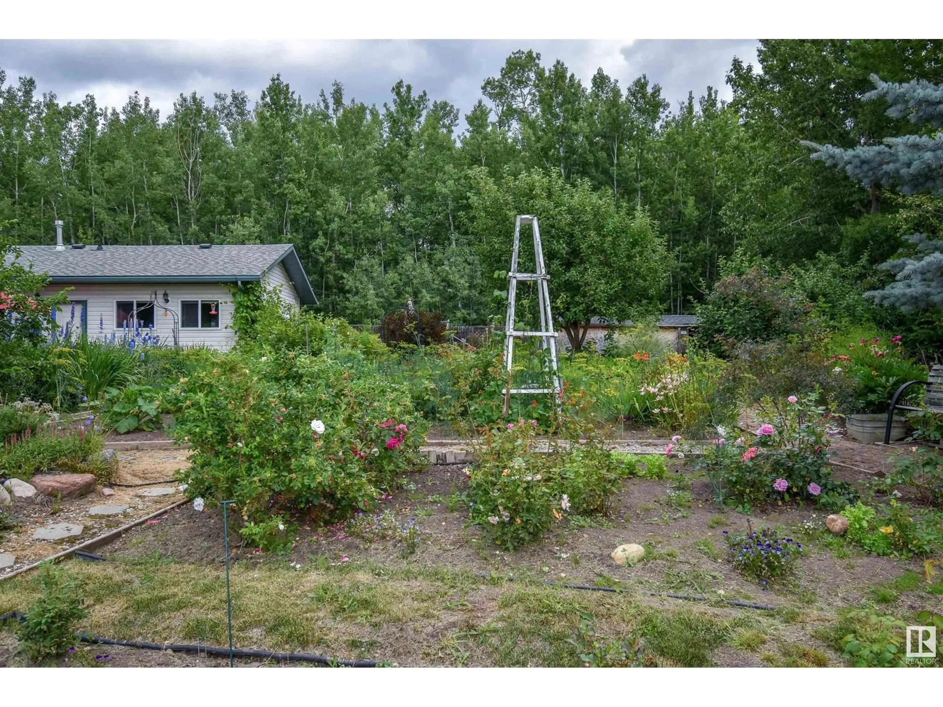 A pic from outside/outdoor area/front of a property/back of a property/a pic from drone, forest/trees view for 1 - 54429 STE. ANNE TRAIL, Rural Lac Ste. Anne County Alberta T0E0A0