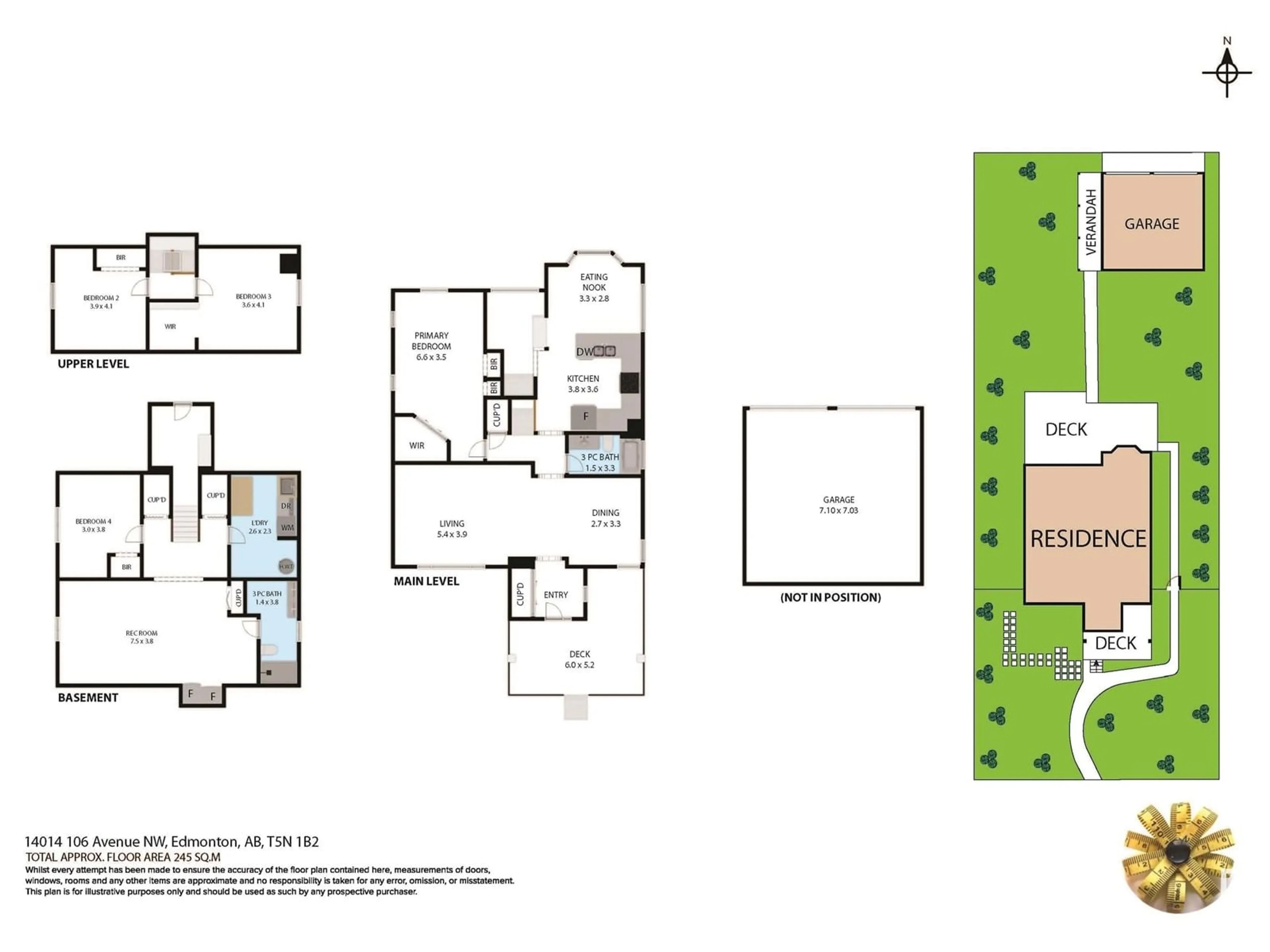 Floor plan for 14014 106 AV, Edmonton Alberta T5N1B2