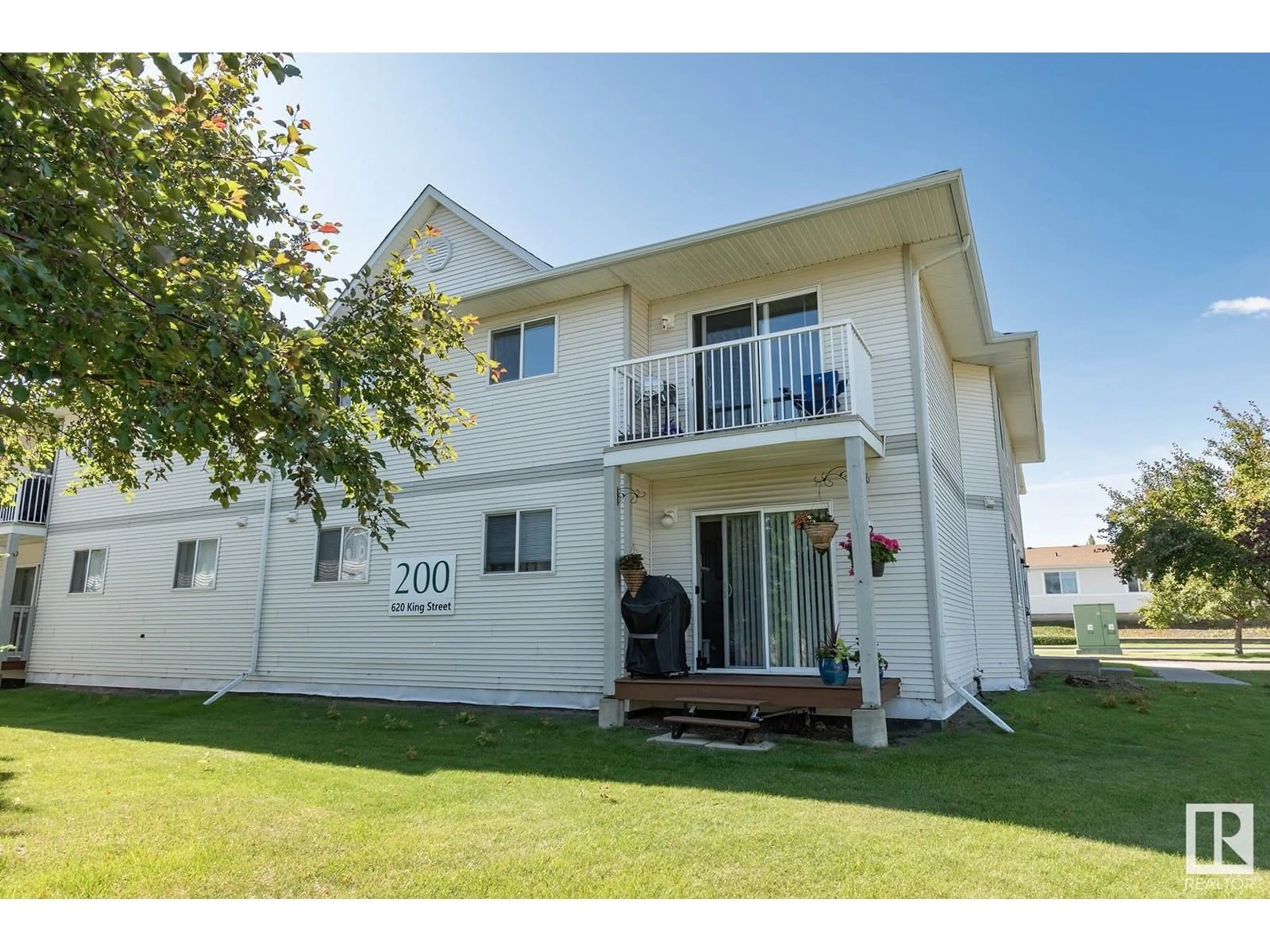 Patio, water/lake/river/ocean view for #201 - 620 KING ST, Spruce Grove Alberta T7X4K1