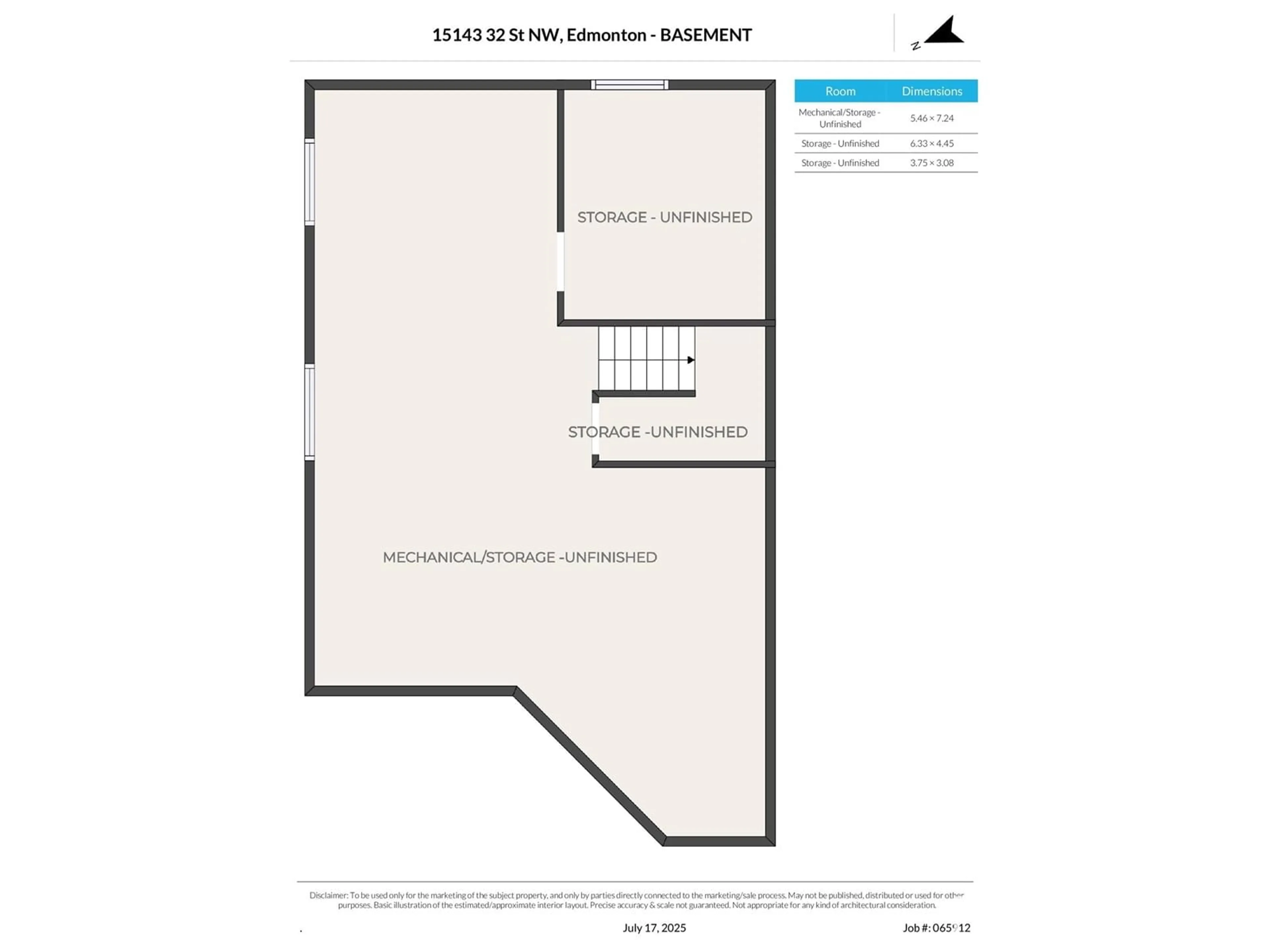 Floor plan for NW - 15143 32 ST, Edmonton Alberta T5Y0M3