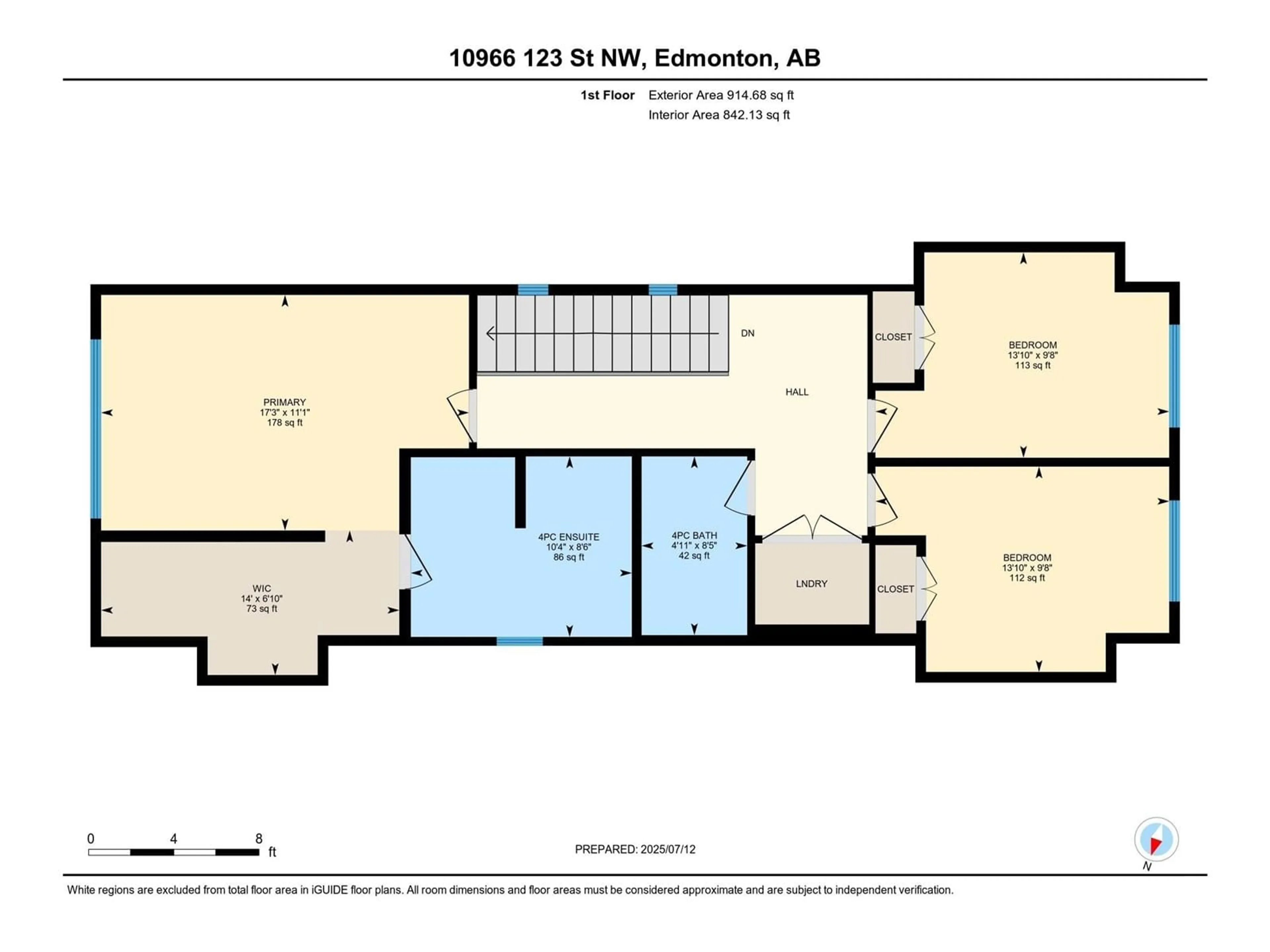 Floor plan for NW - 10966 123 ST, Edmonton Alberta T5M0E2