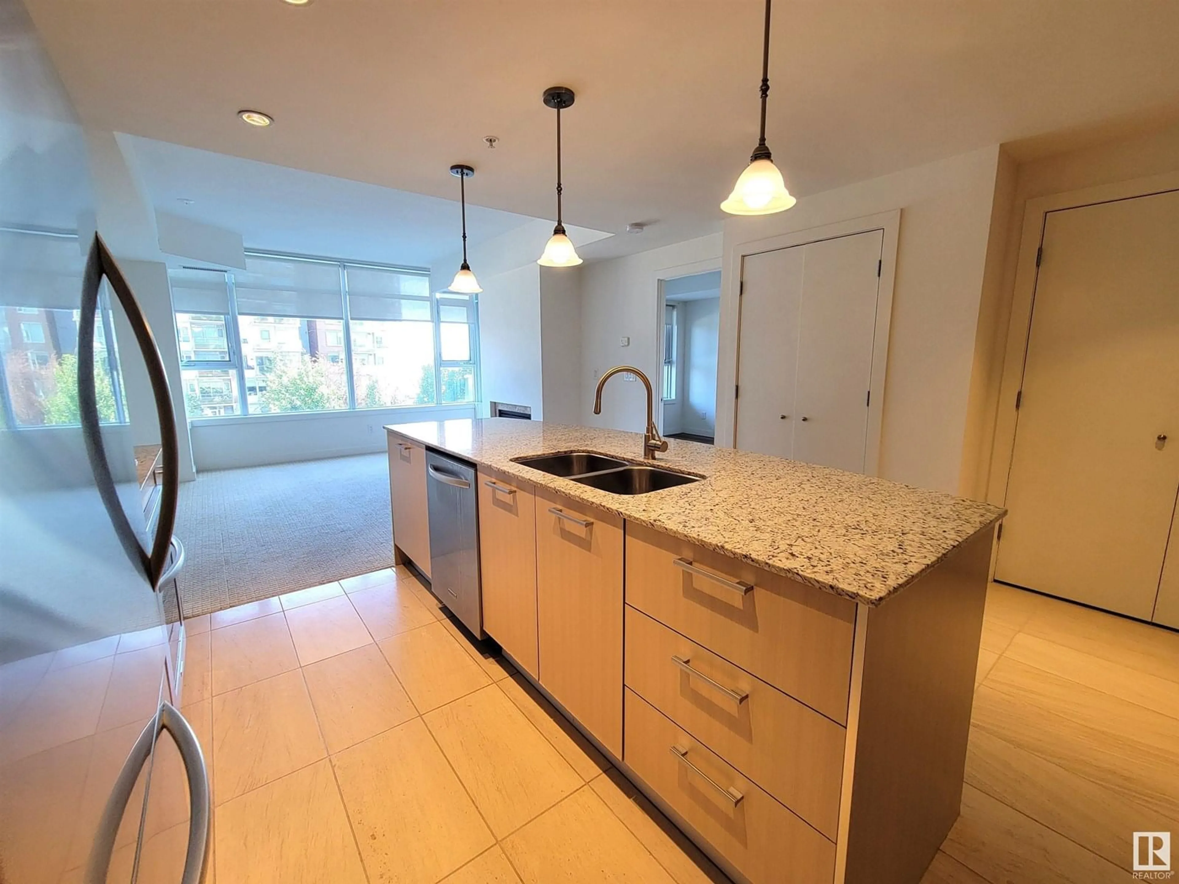 Open concept kitchen, ceramic/tile floor for 314 - 2612 109 ST, Edmonton Alberta T6J3T1