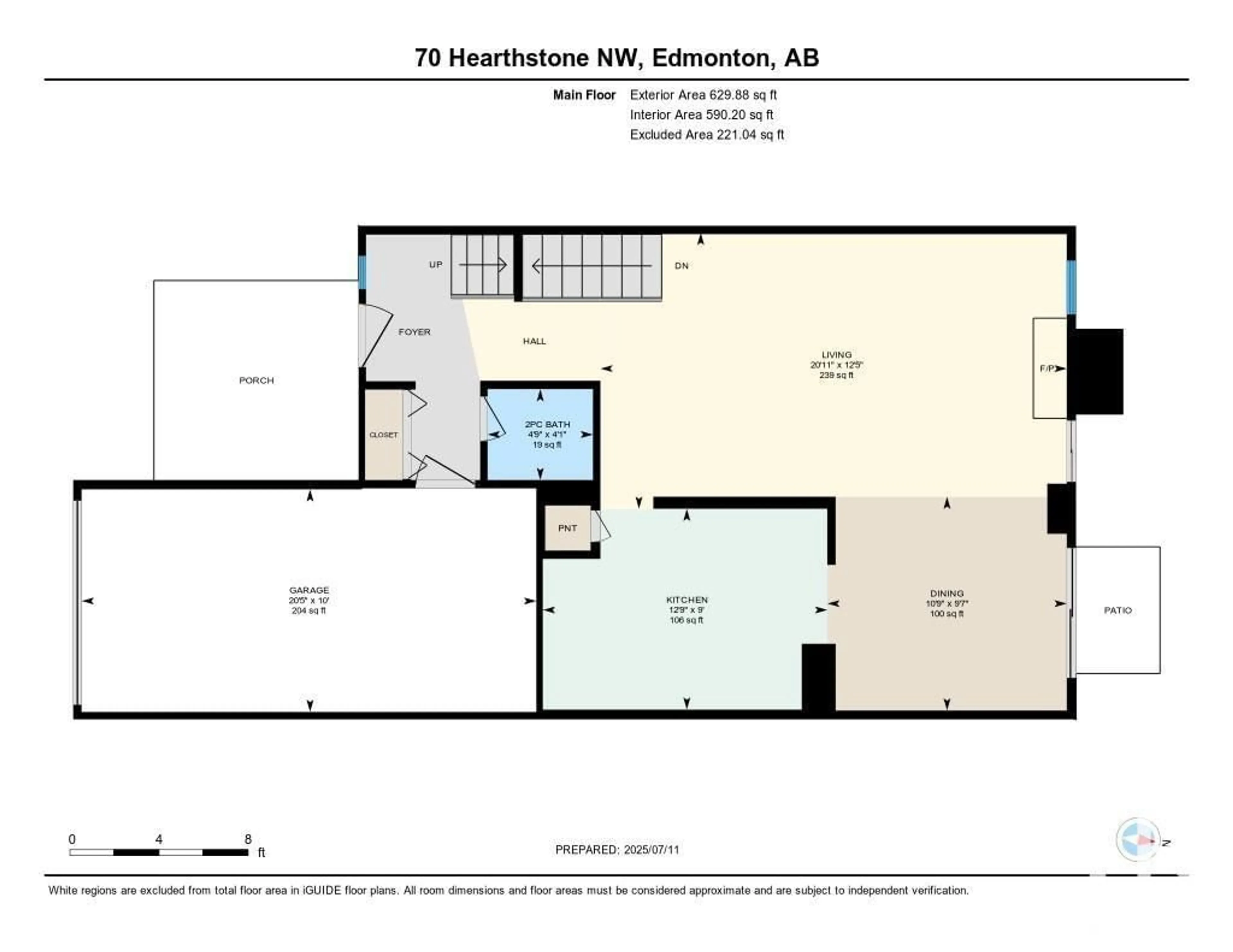 Floor plan for 70 HEARTHSTONE NW, Edmonton Alberta T6H5E5
