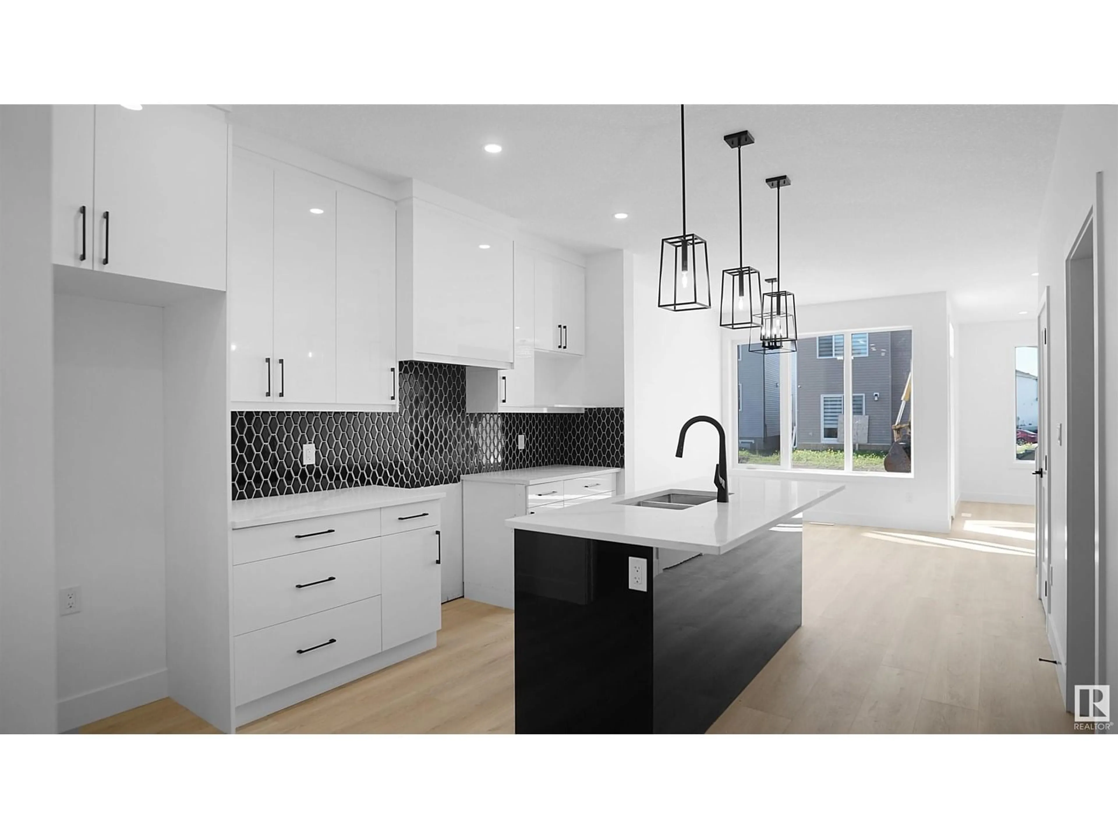 Contemporary kitchen, ceramic/tile floor for 711 31 AV, Edmonton Alberta T6T2V6