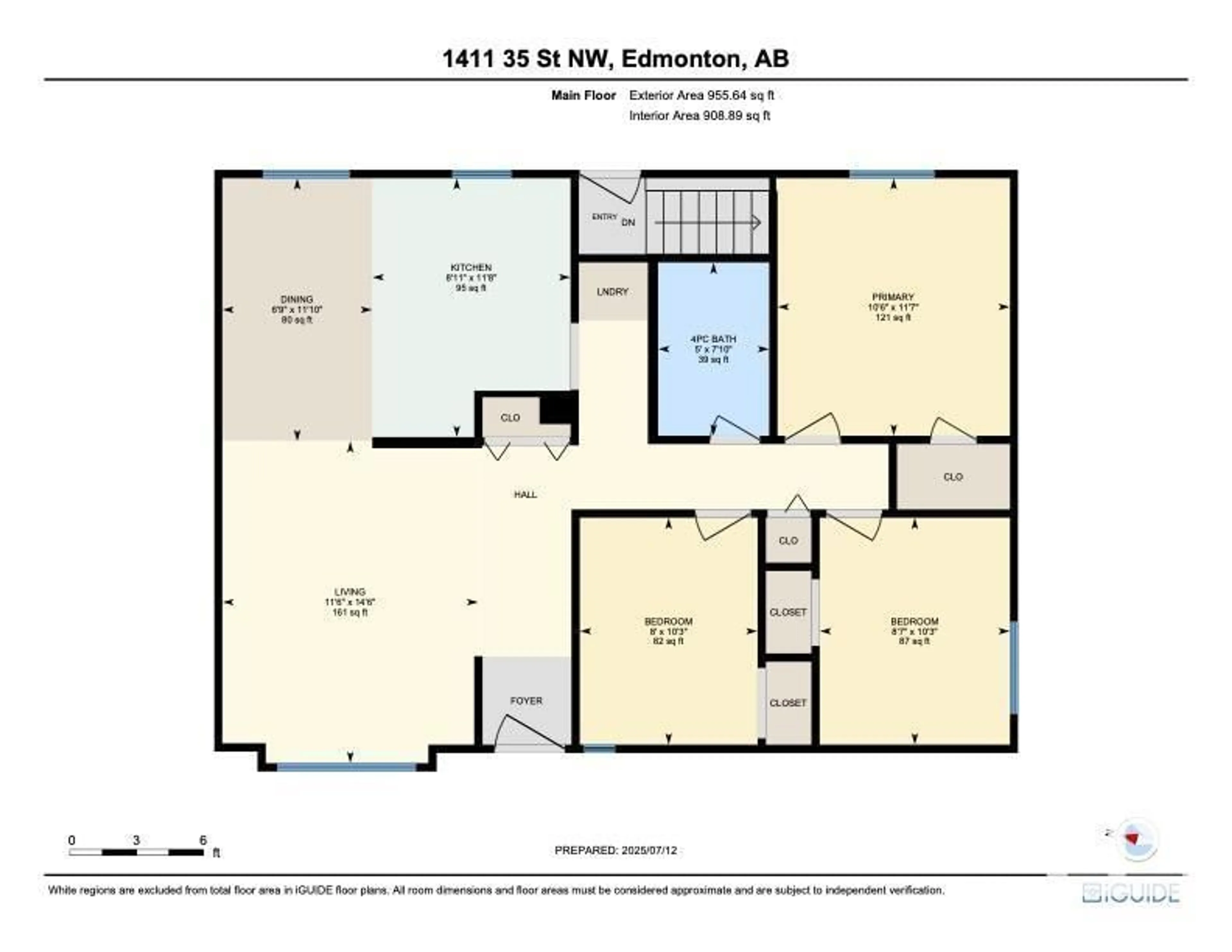Floor plan for 1411 35 ST, Edmonton Alberta T6L2M2