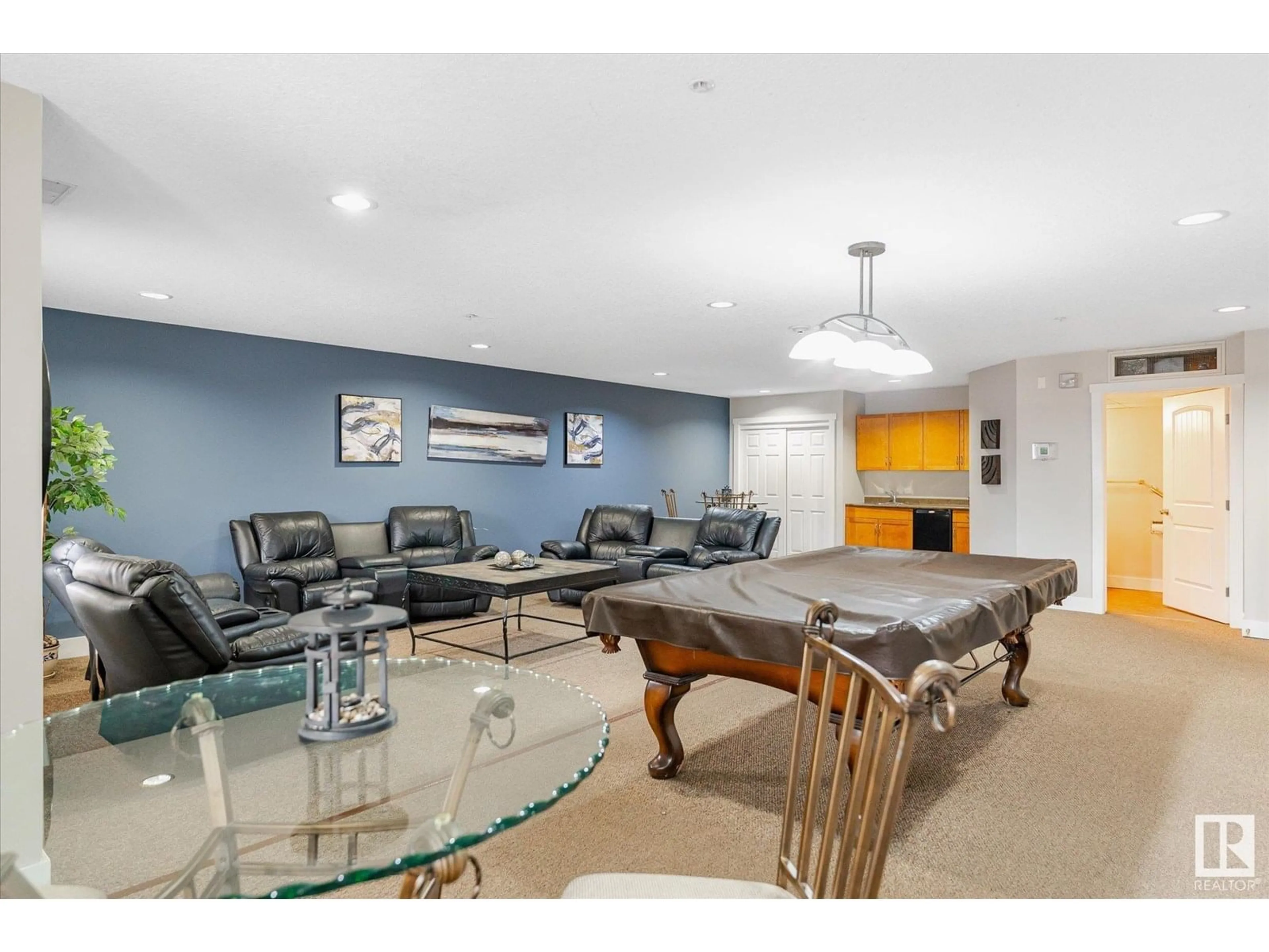 Living room with furniture, unknown for #101 - 2098 BLACKMUD CREEK DR, Edmonton Alberta T6W1T7